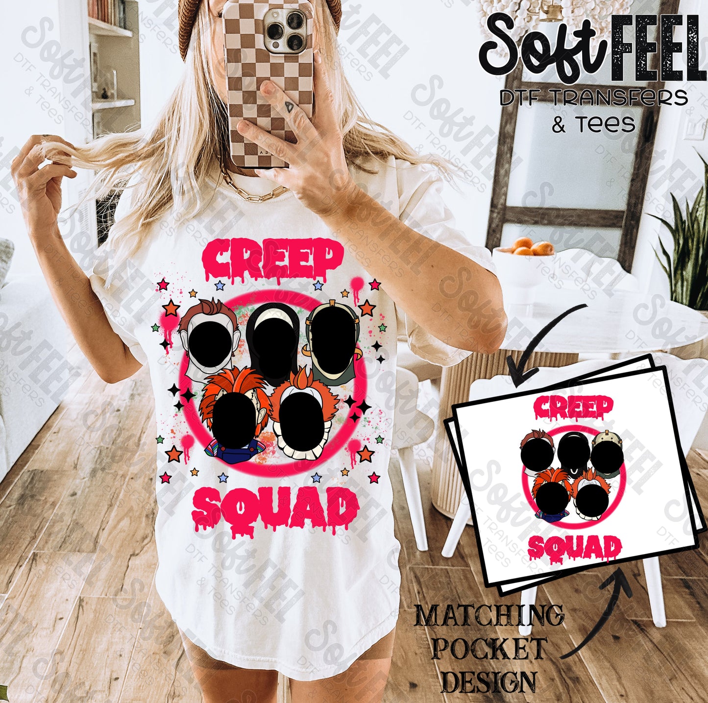 Creep Squad - Retro / Halloween Horror - Direct To Film Transfer / DTF - Heat Press Clothing Transfer