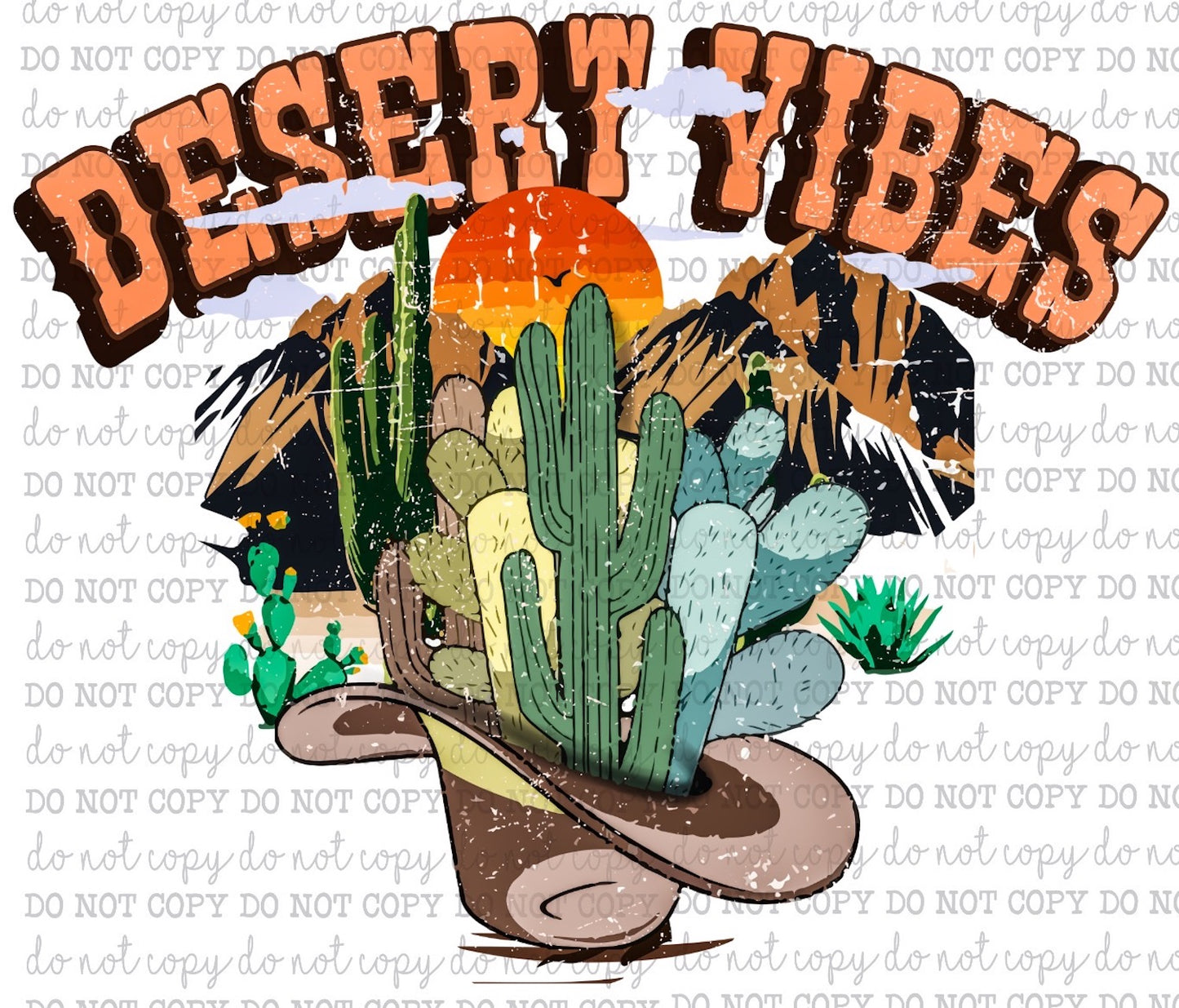 Desert Vibes - Country Western - Cheat Clear Waterslide™ or White Cast Sticker