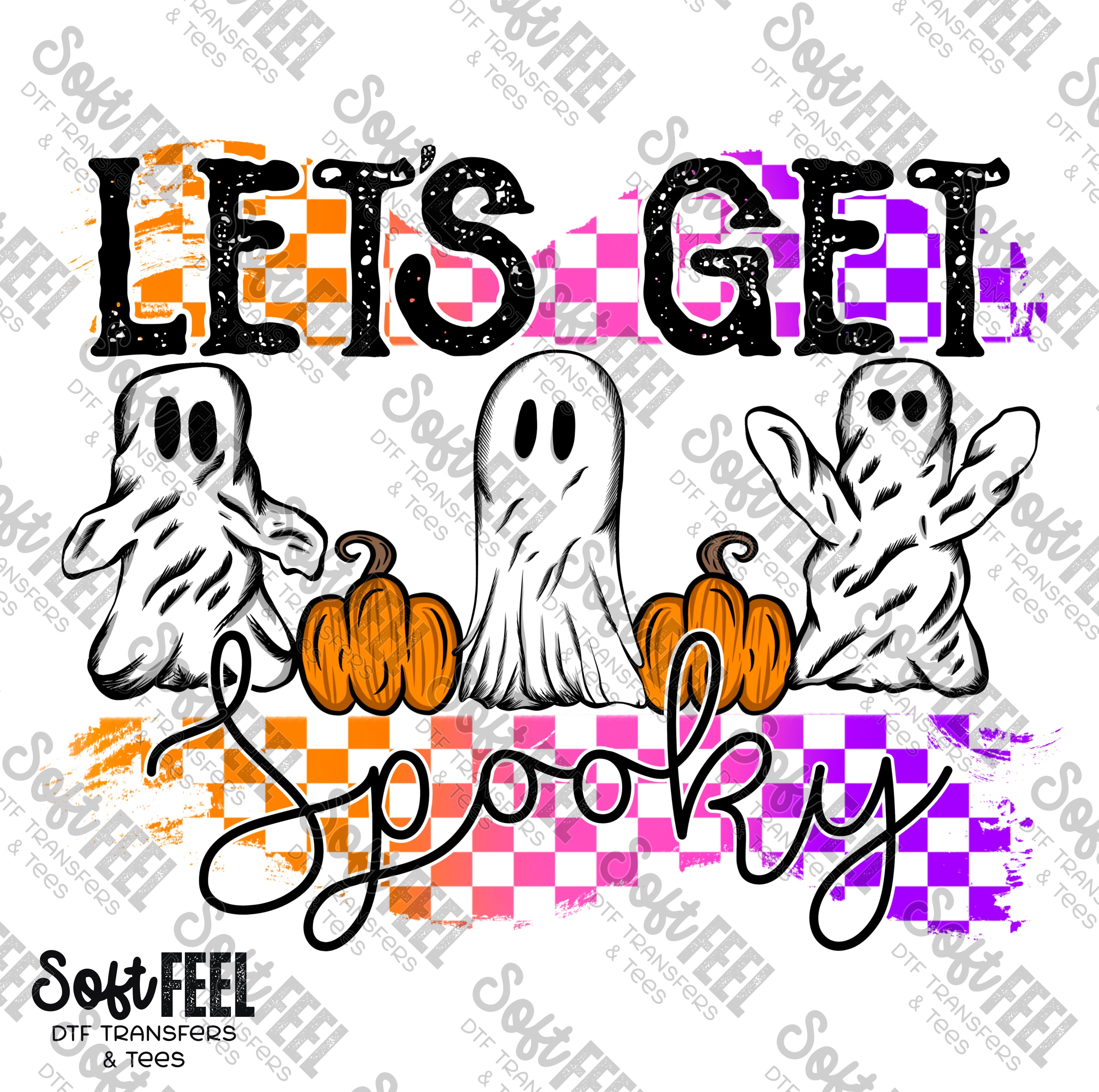 Let&#39;s Get Spooky - Country Western / Halloween Horror - Direct To Film Transfer / DTF - Heat Press Clothing Transfer