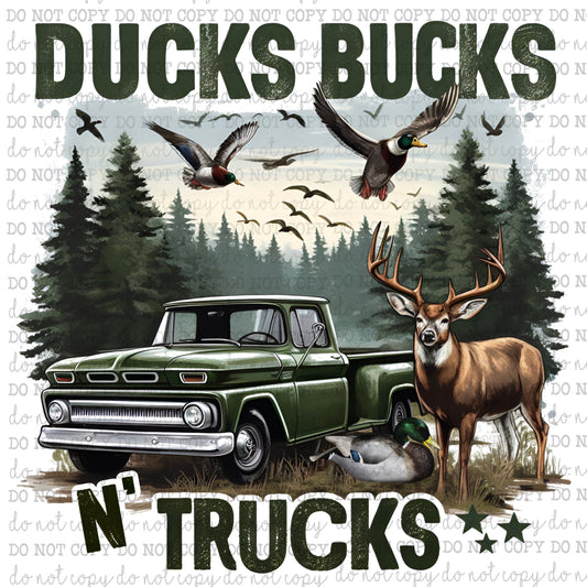 Ducks Bucks Trucks - Hunting - Cheat Clear Waterslide™ or Cheat Clear Sticker Decal