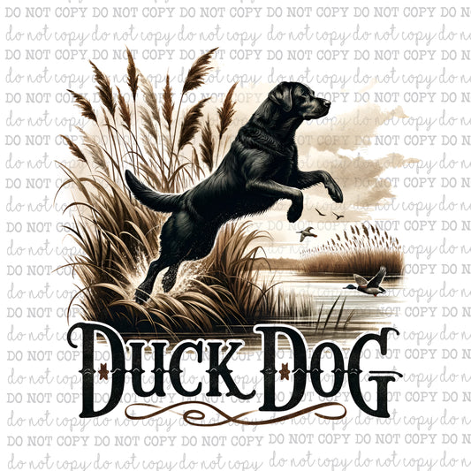 Duck Dog Brown - Hunting - Cheat Clear Waterslide™ or Cheat Clear Sticker Decal