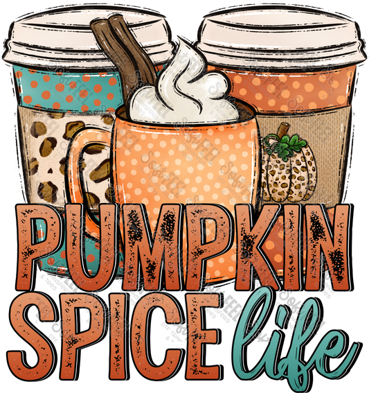 Pumpkin Spice Life - Womens / Fall / Thanksgiving - Direct To Film Transfer / DTF - Heat Press Clothing Transfer