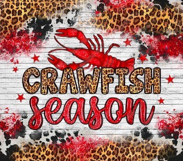 Crawfish Season Tumbler - Sublimation or Waterslide Wrap - 20oz and 30oz