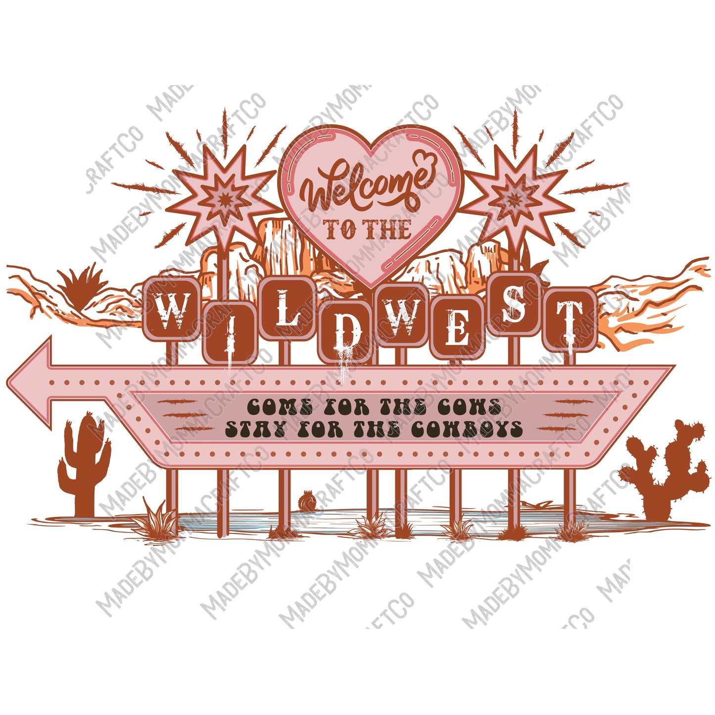 Welcome To The Wild West - Country Western / Retro - Cheat Clear Waterslide™ or White Cast Sticker