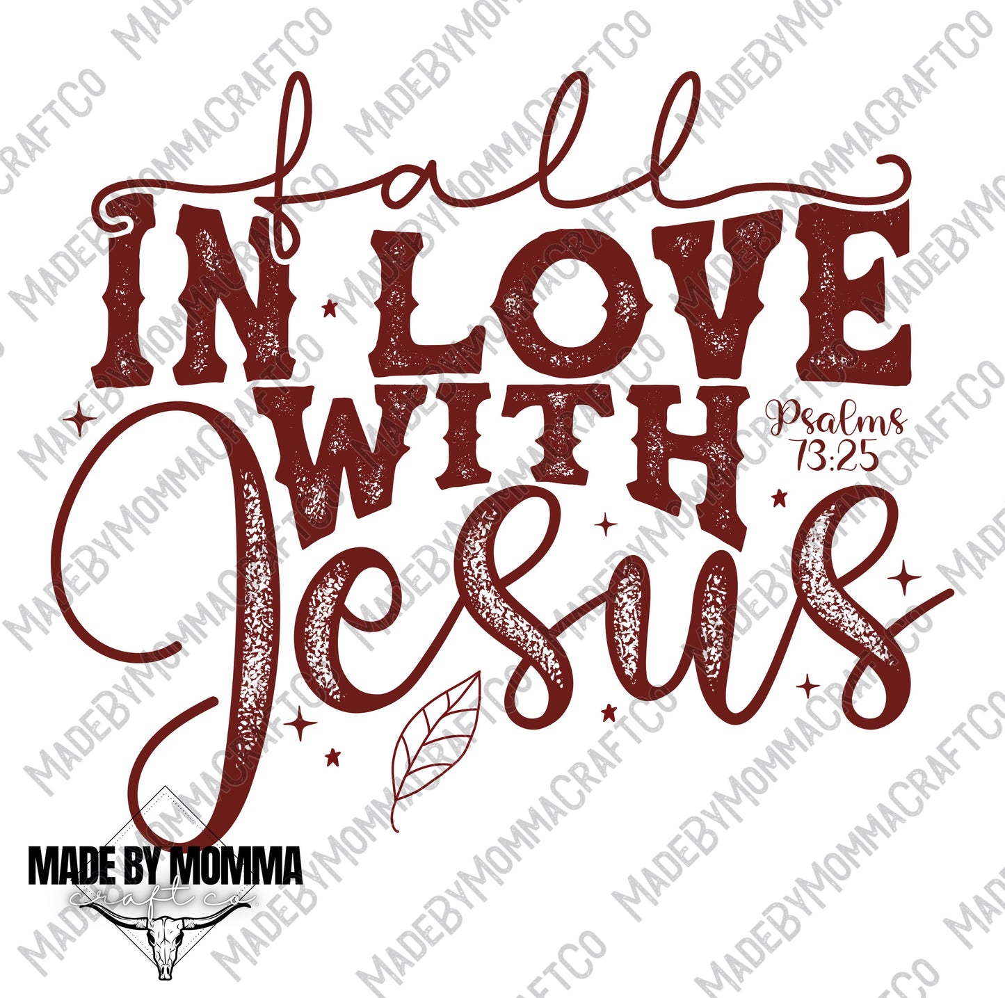 Fall In Love With Jesus - Christian - Cheat Clear Waterslide™ or White Cast Sticker