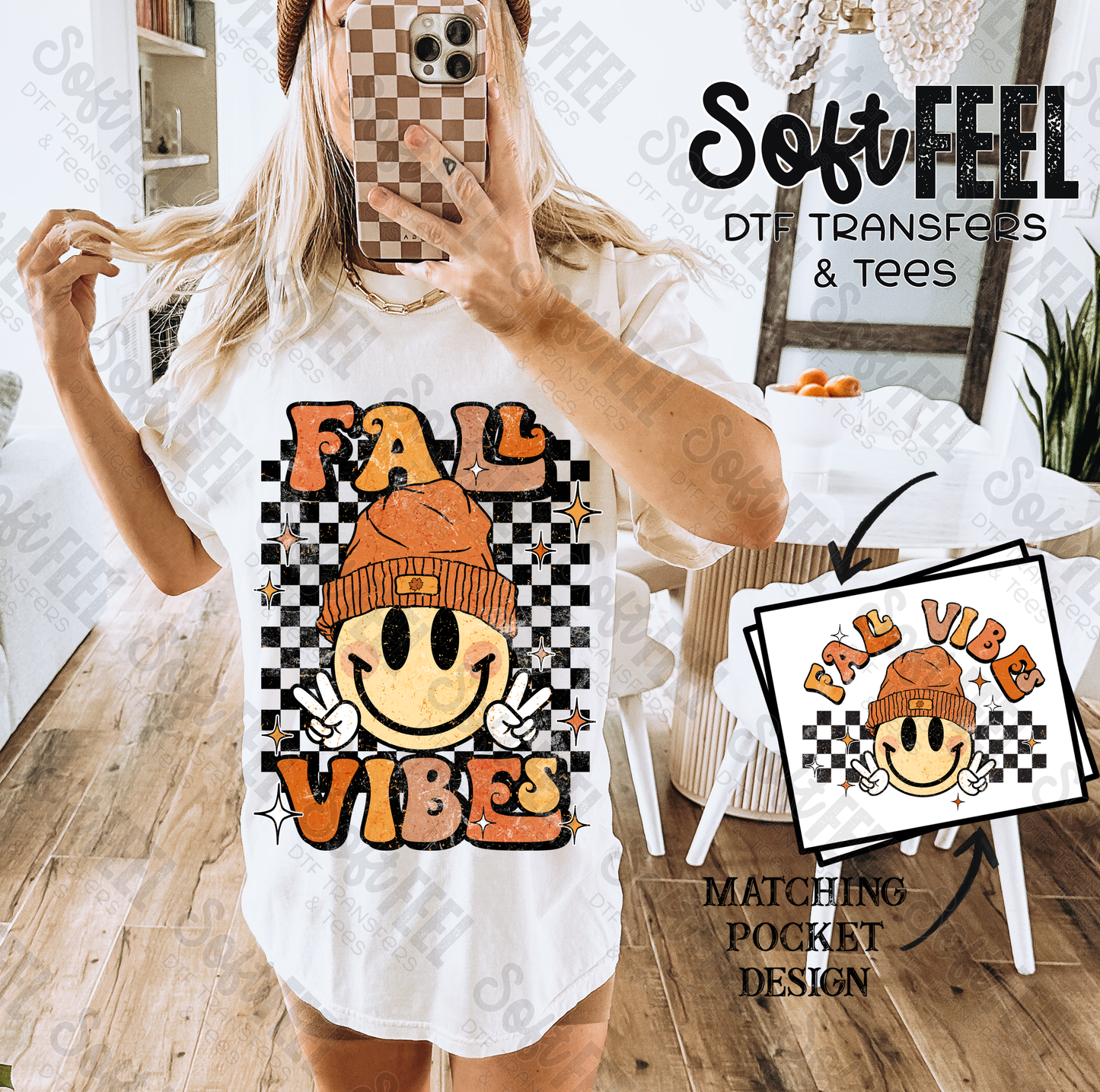 Fall Vibes - Retro / Fall - Direct To Film Transfer / DTF - Heat Press Clothing Transfer