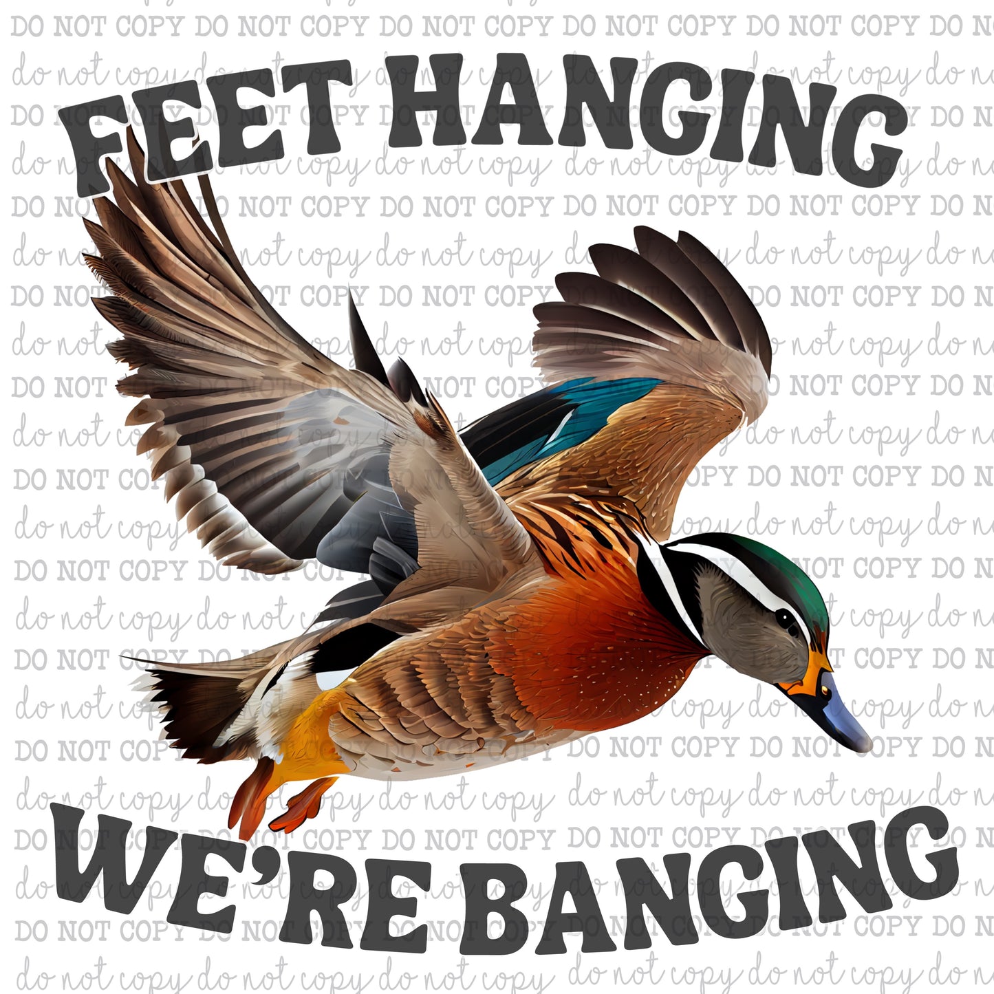 Feet Hanging - Hunting - Cheat Clear Waterslide™ or White Cast Sticker