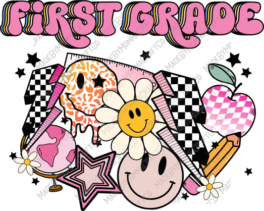 First Grade - Back to School - Cheat Clear Waterslide™ or White Cast Sticker