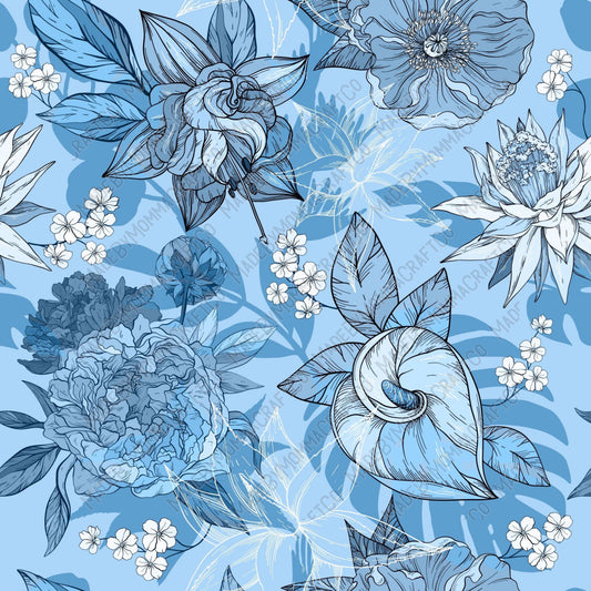 Floral Pattern 4 - Vinyl Or Waterslide Seamless Wrap