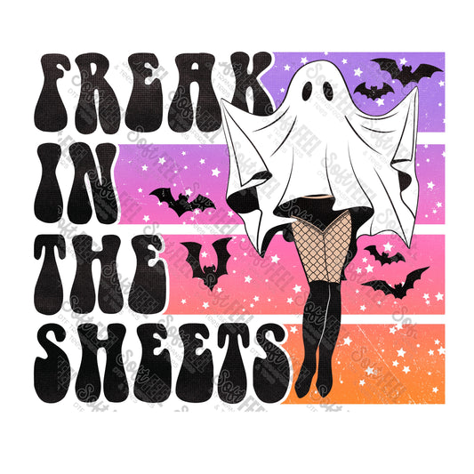 Freak in the Sheets Ghost - Fall - Direct To Film Transfer / DTF - Heat Press Clothing Transfer