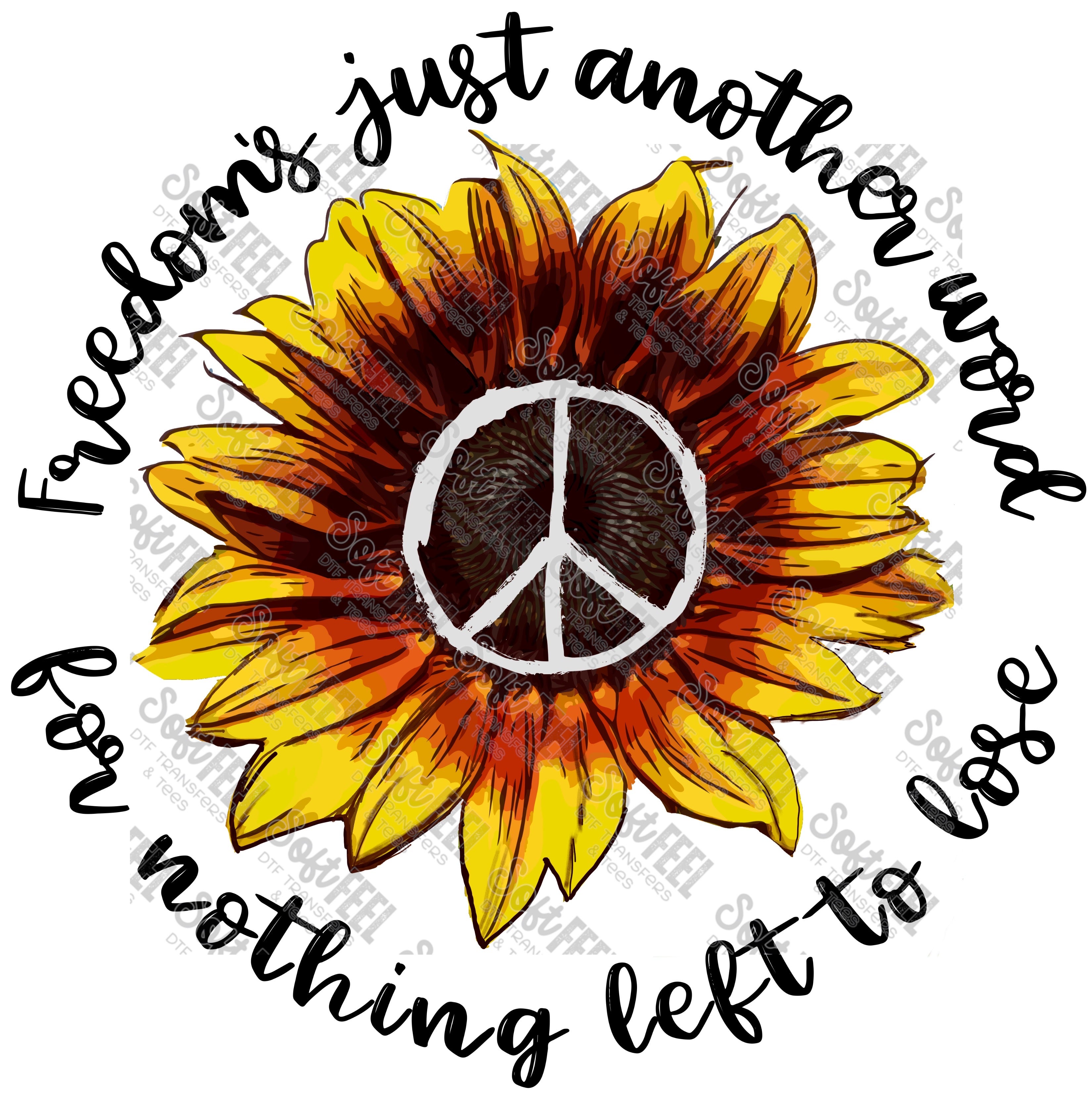 Freedom - Patriotic / Women&#39;s - Direct To Film Transfer / DTF - Heat Press Clothing Transfer