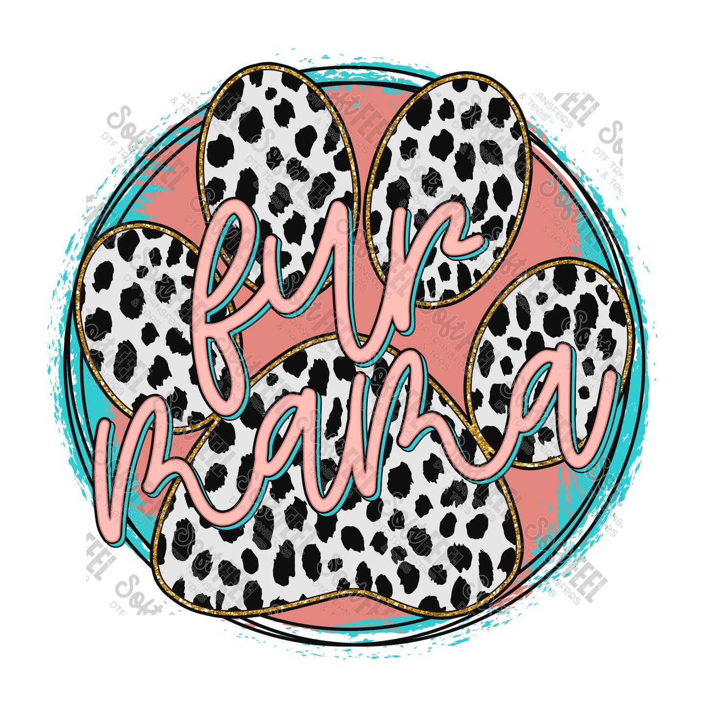 Fur Mama White Leopard - Women's / Animals - Direct To Film Transfer / DTF - Heat Press Clothing Transfer