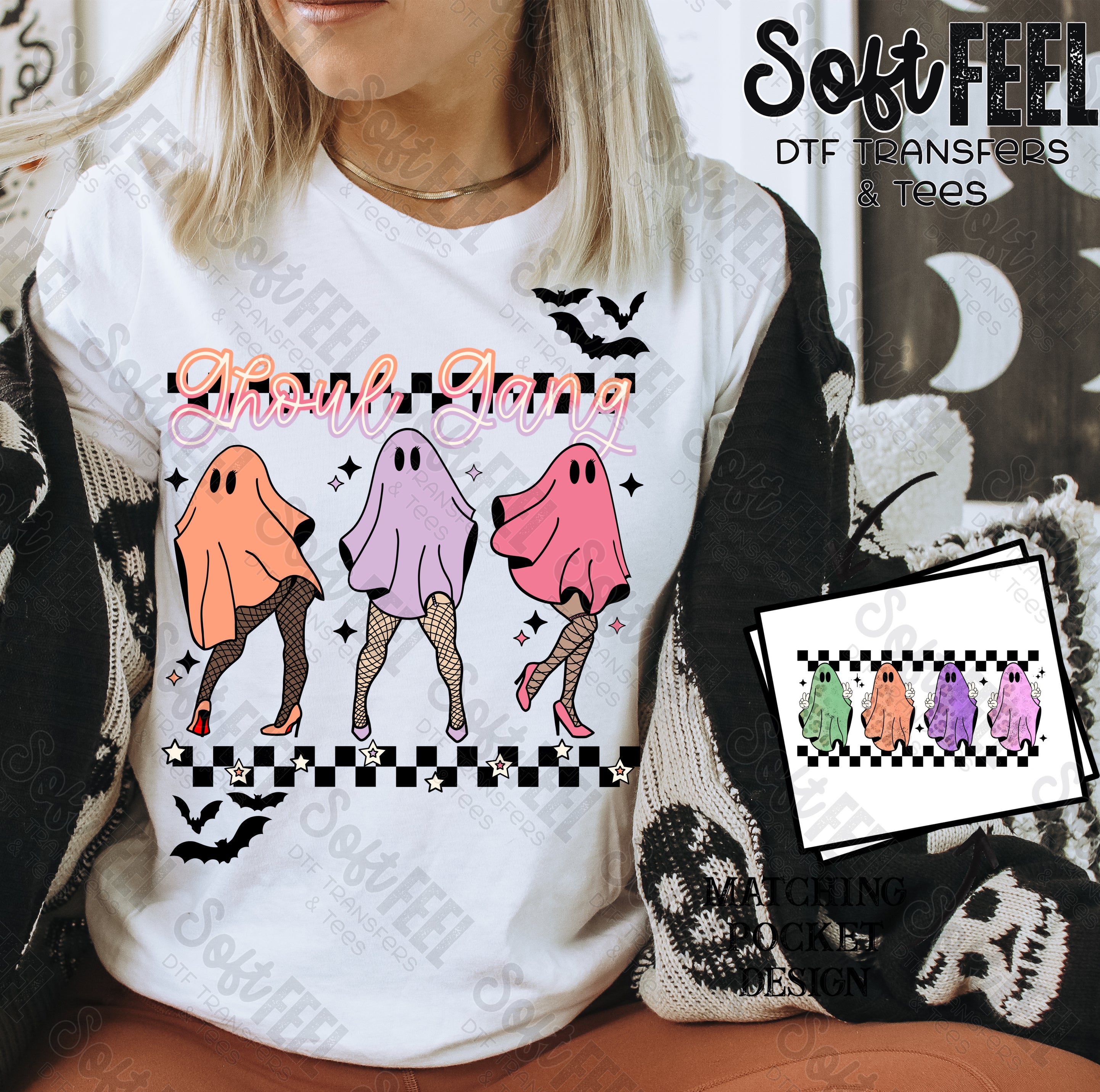 Ghoul Gang Ghosts - Retro / Halloween Horror - Direct To Film Transfer / DTF - Heat Press Clothing Transfer