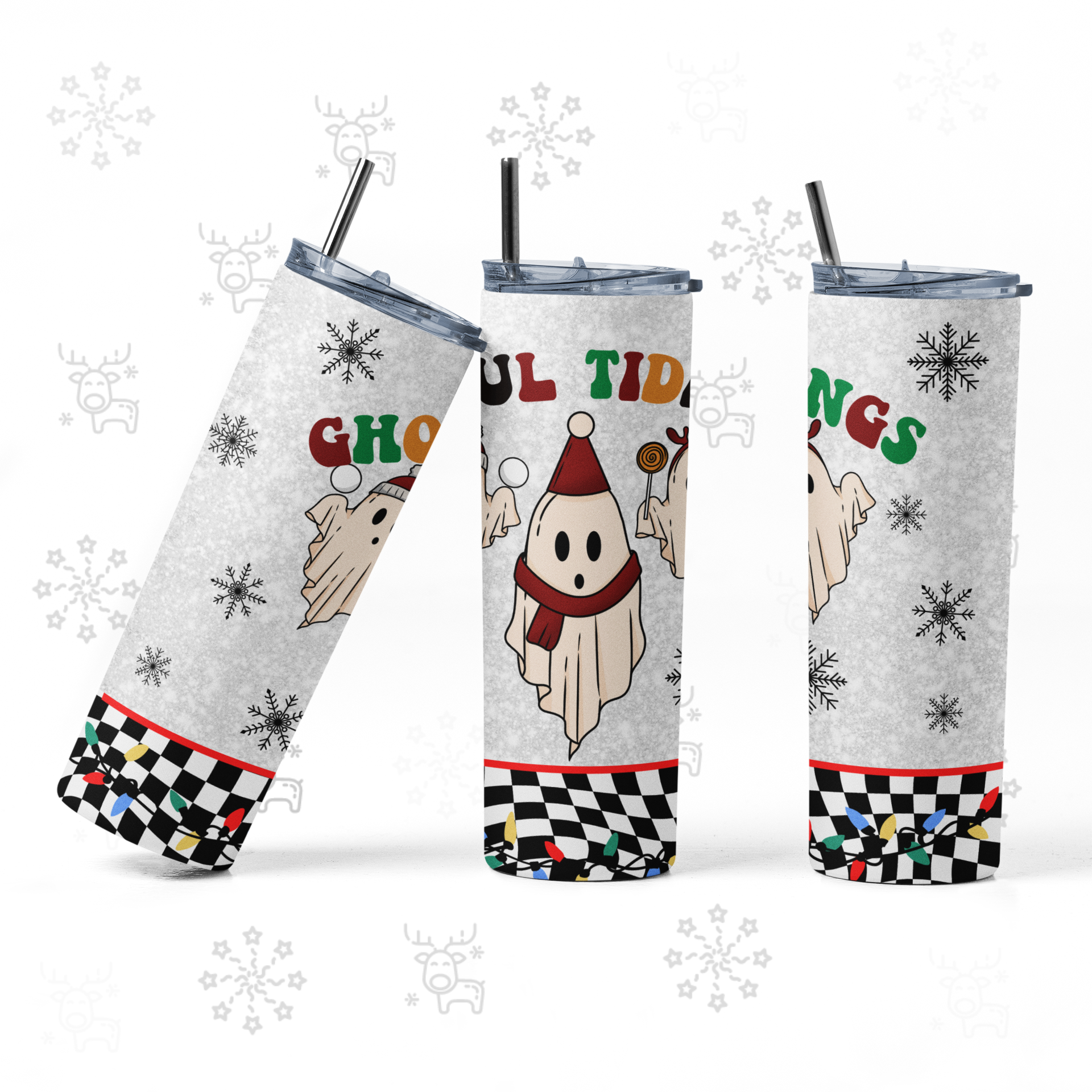 Ghoul Tidings - Sublimation or Waterslide Wrap - 20oz and 30oz