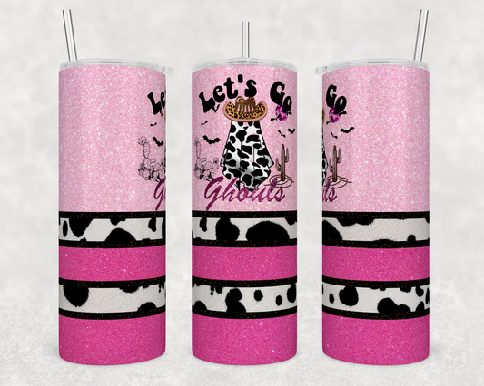 Let's Go Ghouls Pink - Halloween - Sublimation or Waterslide Wrap - 20oz and 30oz