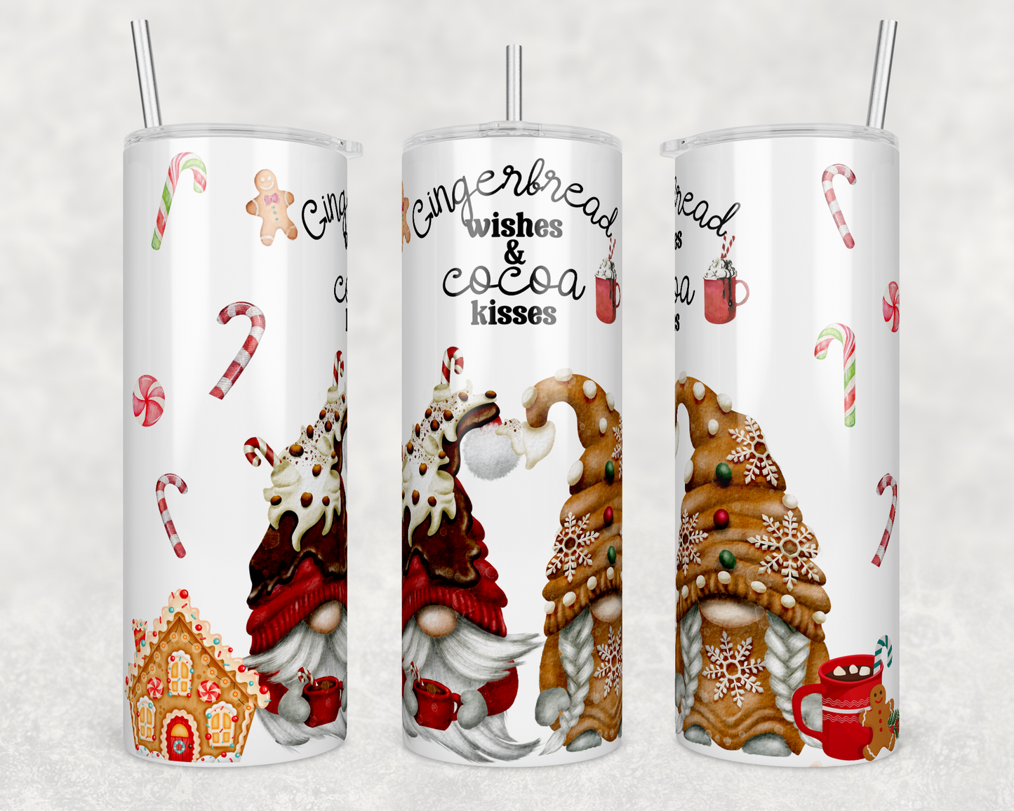 Gingerbread Cocoa - Sublimation or Waterslide Wrap - 20oz and 30oz