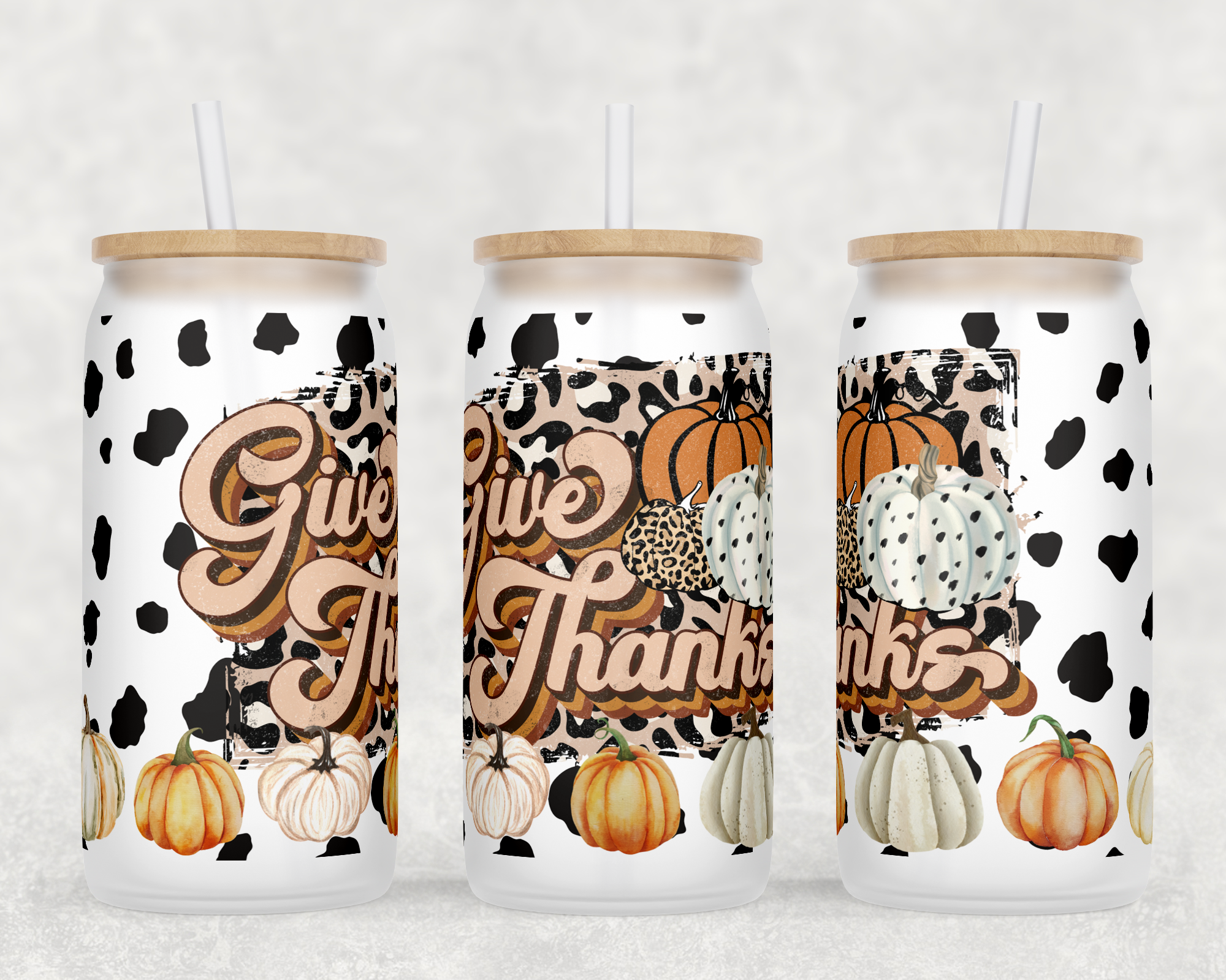 Give Thanks Sublimation Libbey Can Wrap