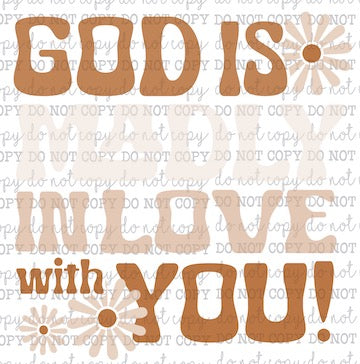 God Is Madly In Love New Light - Christian - Cheat Clear Waterslide™ or White Cast Sticker