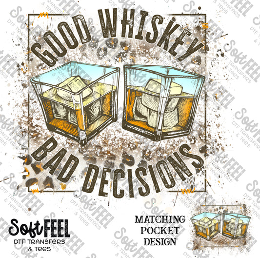 Good Whiskey - Music / Country Western - Direct To Film Transfer / DTF - Heat Press Clothing Transfer