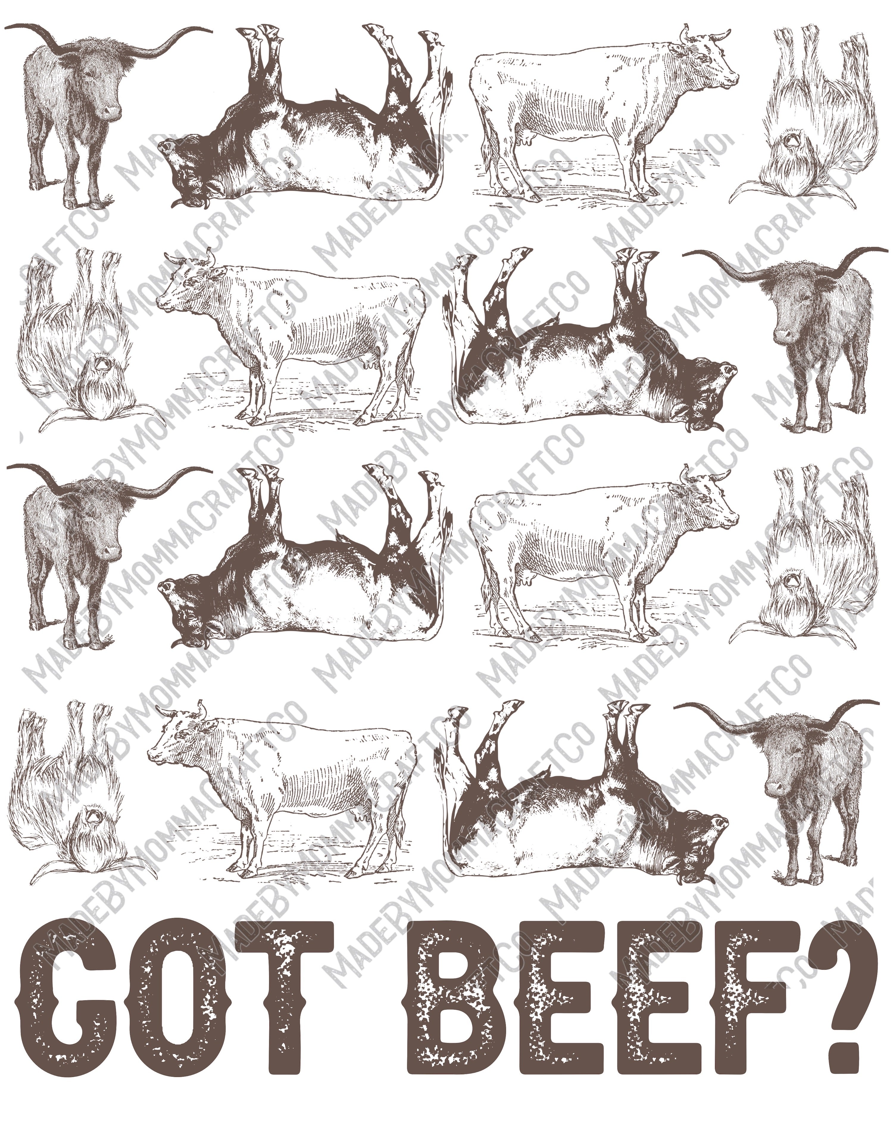 Got Beef - Country Western - Cheat Clear Waterslide™ or White Cast Sticker