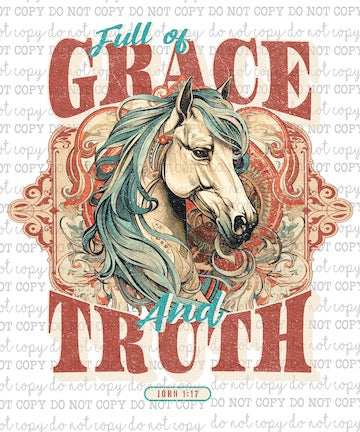 Grace And Truth Dark - Christian - Cheat Clear Waterslide™ or White Cast Sticker