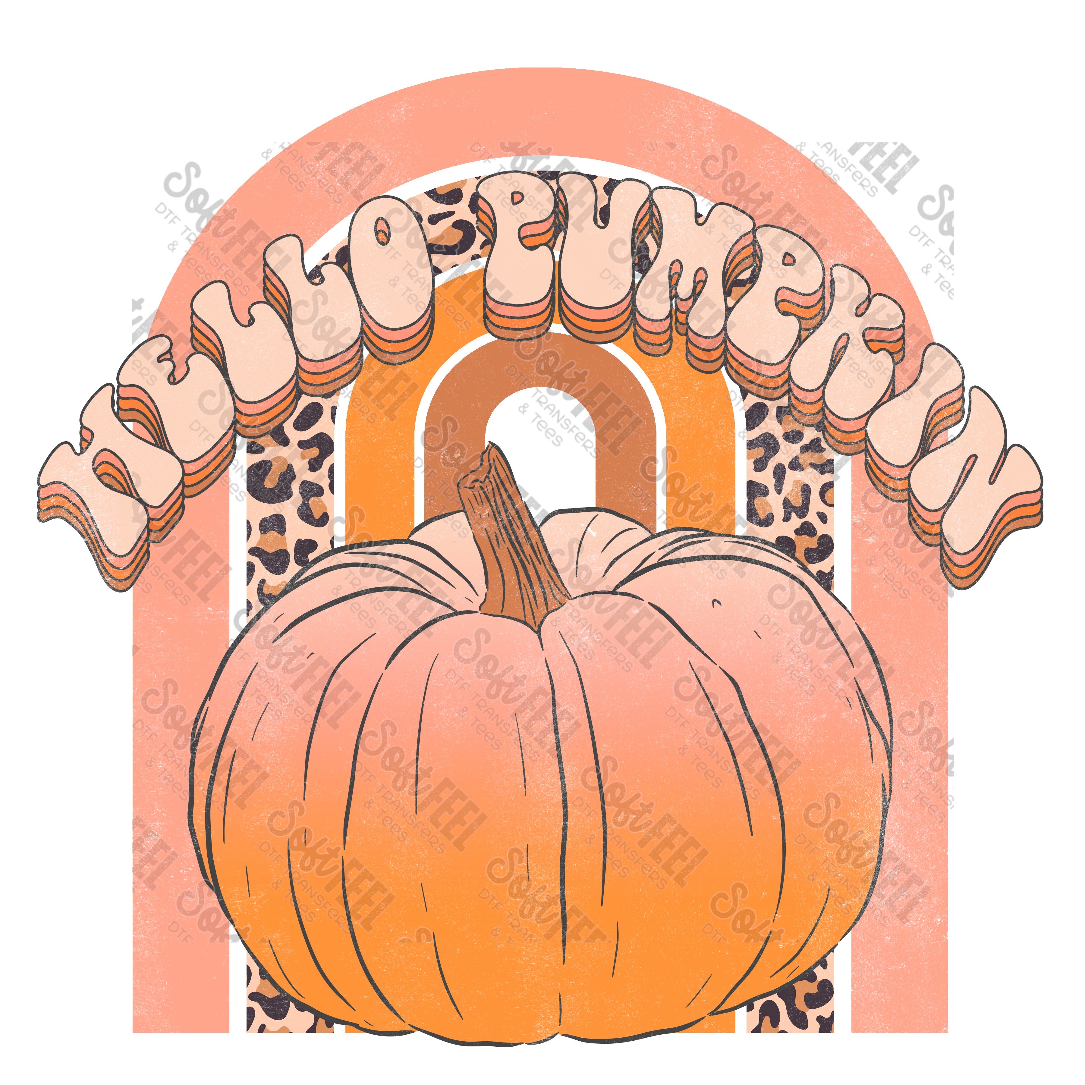 Hello Pumpkin - Fall / Retro - Direct To Film Transfer / DTF - Heat Press Clothing Transfer