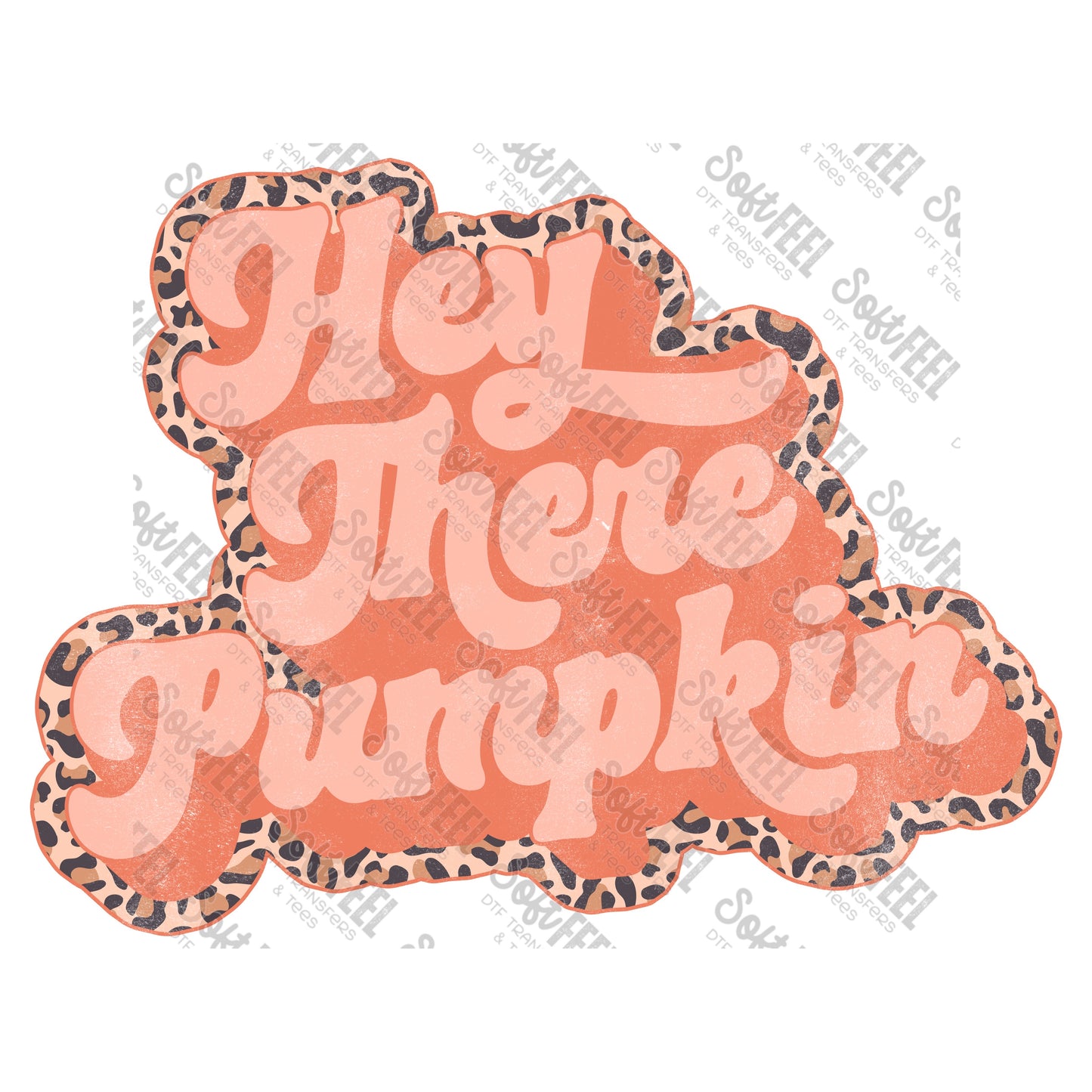 Hey There Pumpkin - Fall / Retro - Direct To Film Transfer / DTF - Heat Press Clothing Transfer