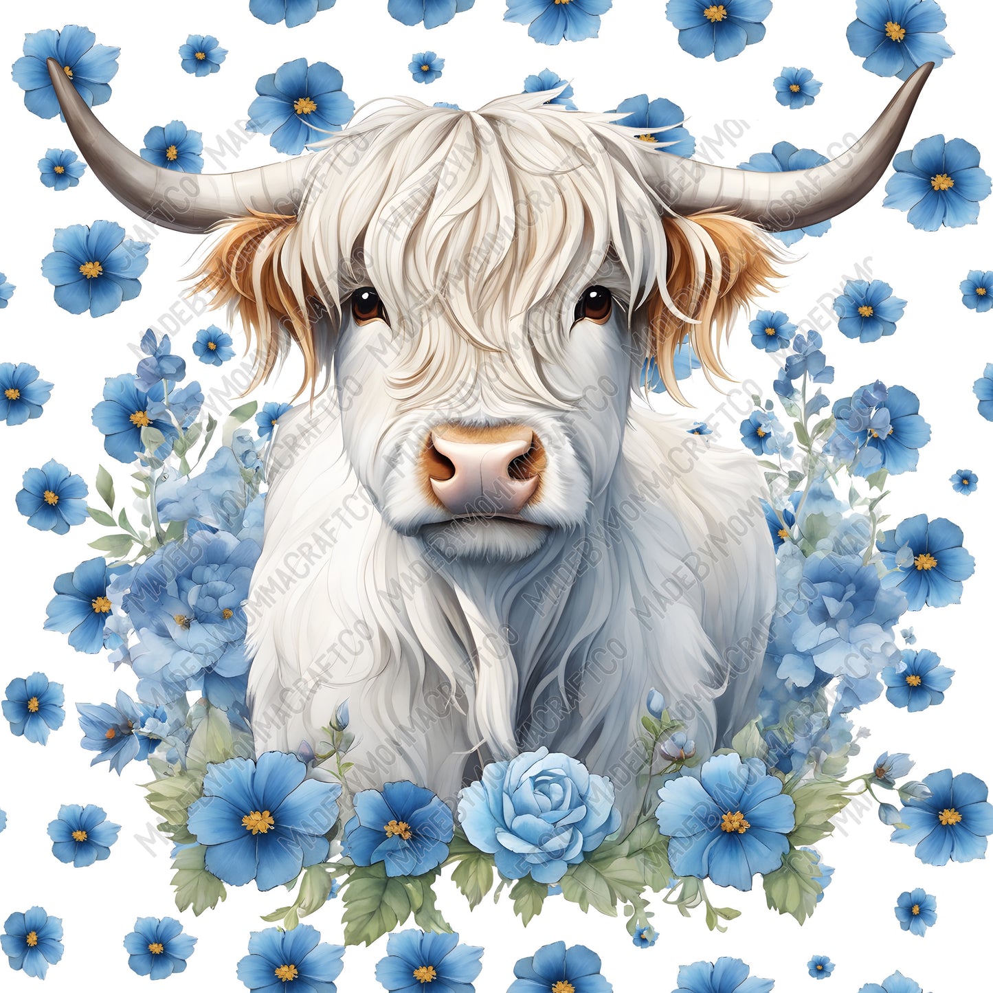 Highland Cow- 10 - Vinyl Or Waterslide Seamless Wrap