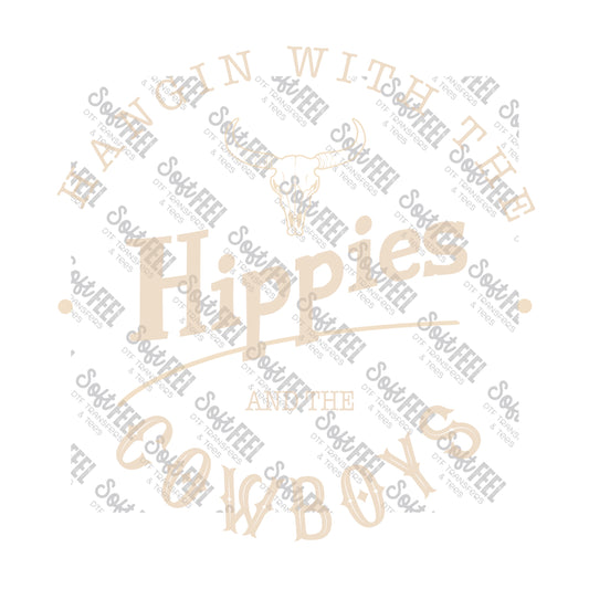 Hippies And The Cowboys - Country Western / Hippie Gypsy - Direct To Film Transfer / DTF - Heat Press Clothing Transfer