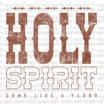 Holy Spirit - Country Western - Christian - Cheat Clear Waterslide™ or White Cast Sticker