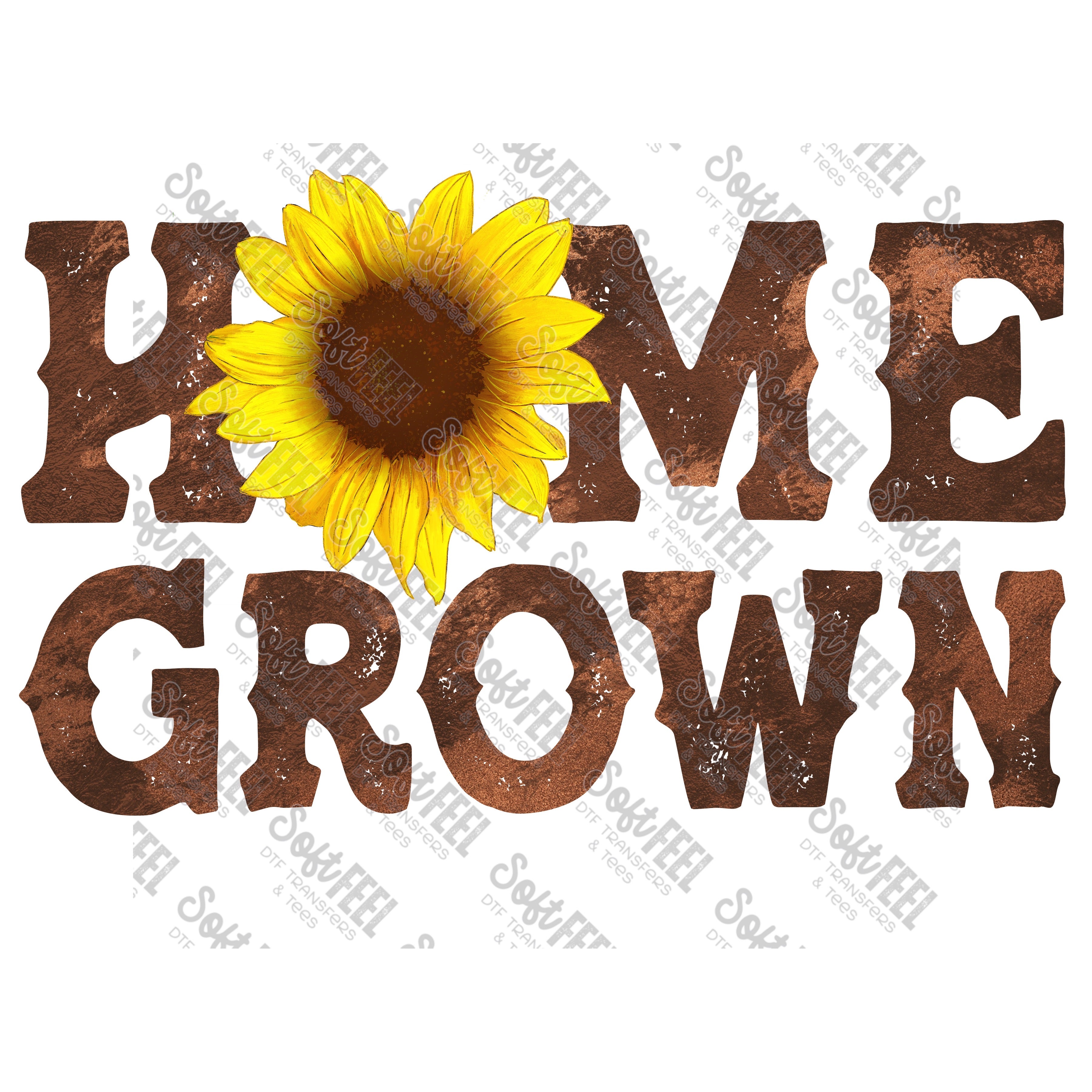 Home Grown Sunflower Rust - Country Western / Women&#39;s - Direct To Film Transfer / DTF - Heat Press Clothing Transfer