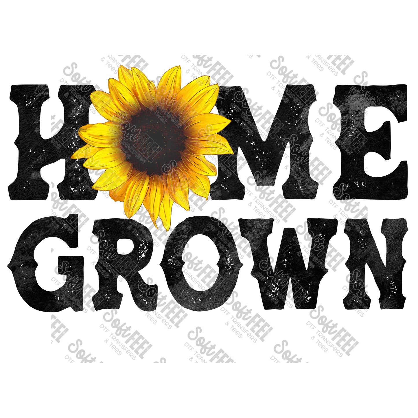 Home Grown Sunflower Vintage - Country Western / Women's - Direct To Film Transfer / DTF - Heat Press Clothing Transfer