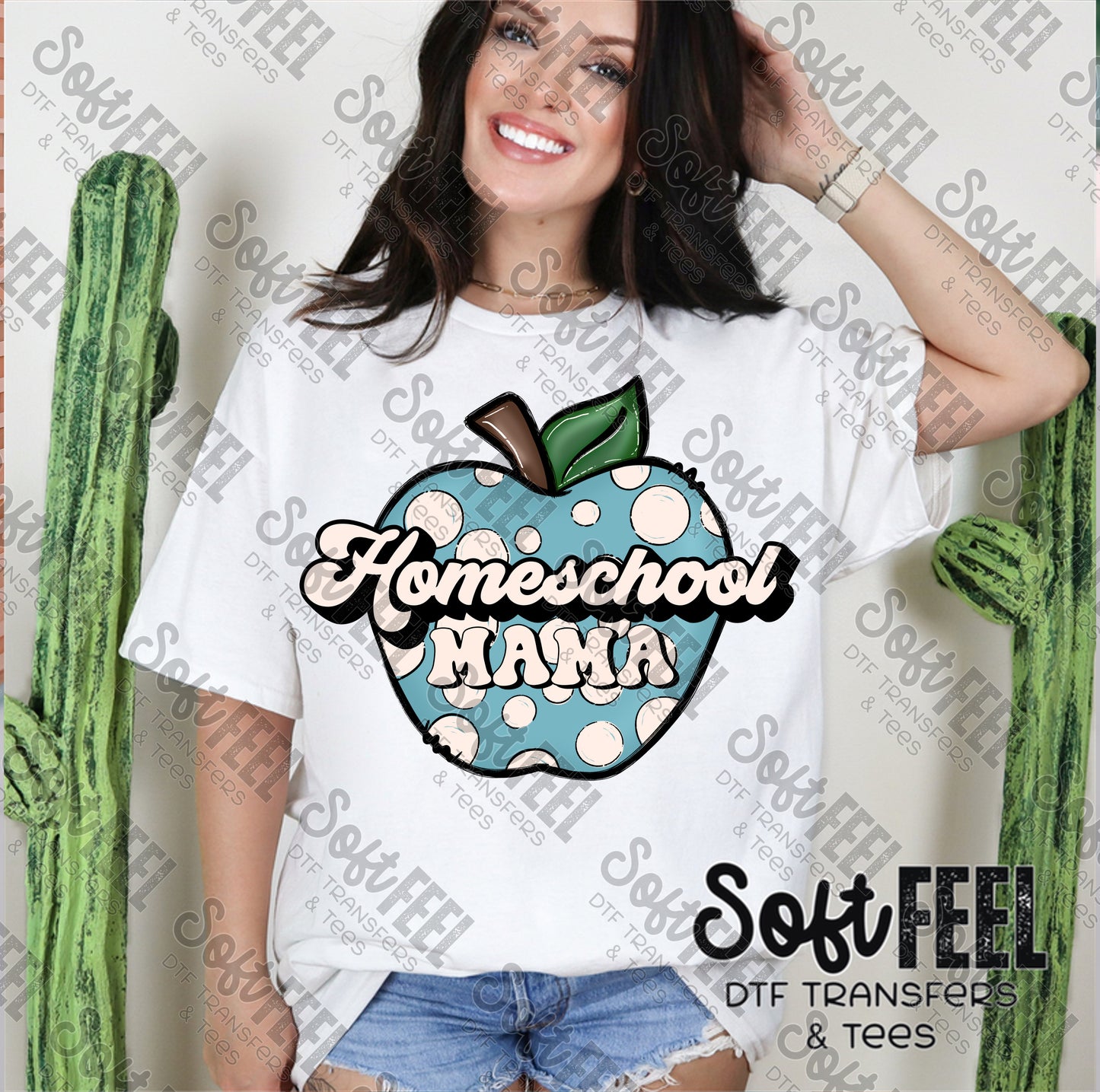 Homeschool Mama - School and Teacher - Direct To Film Transfer / DTF - Heat Press Clothing Transfer