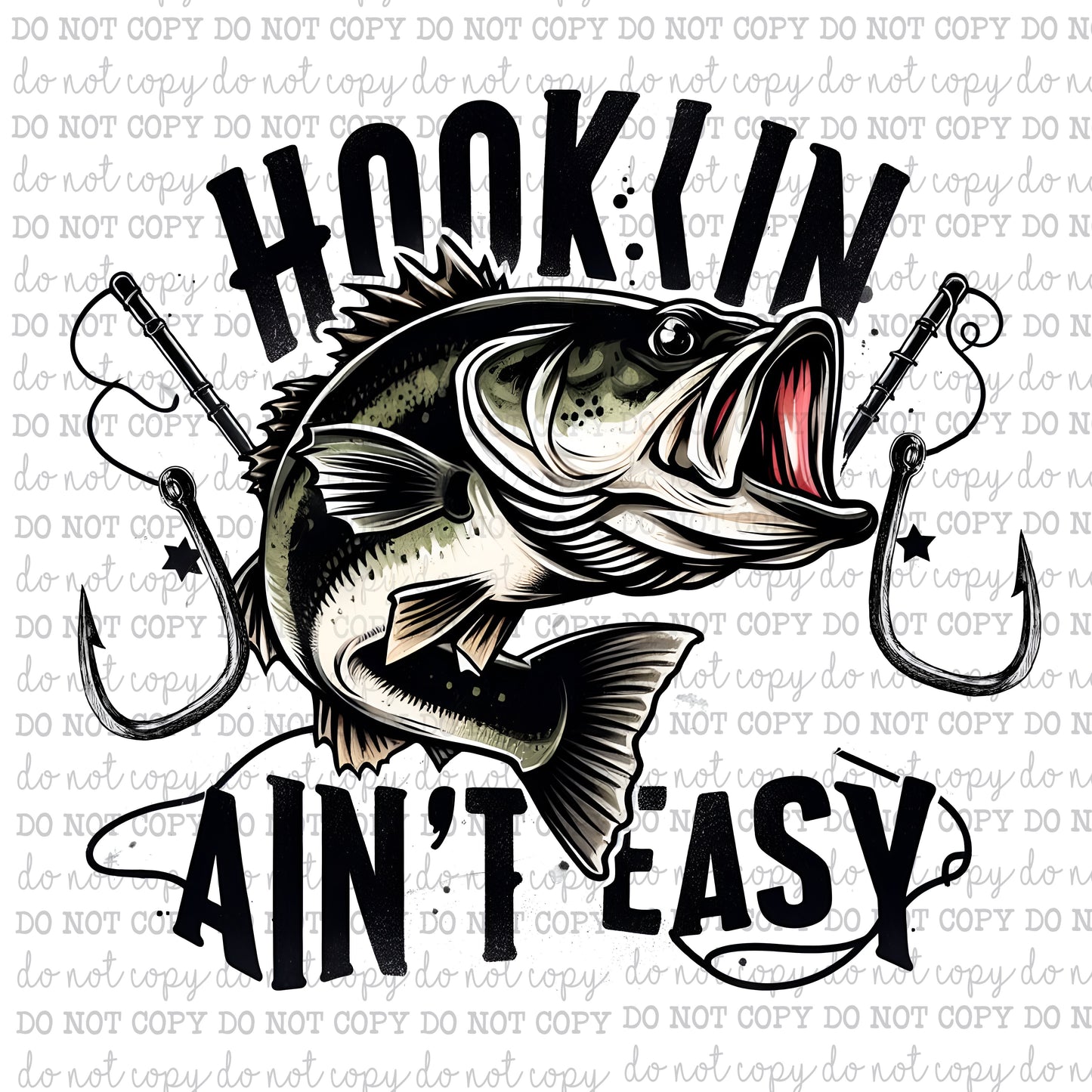 Hooking Aint Easy - Fishing - Cheat Clear Waterslide™ or White Cast Sticker