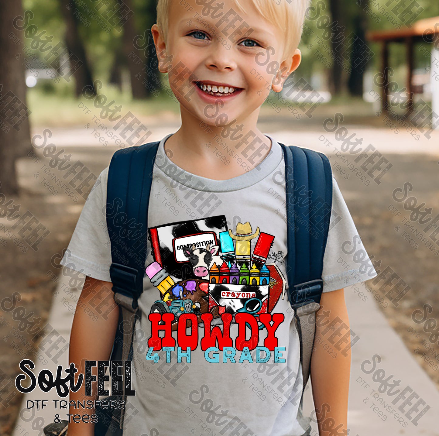 Howdy 4th Grade Back to School - Youth / School and Teacher- Direct To Film Transfer / DTF - Heat Press Clothing Transfer