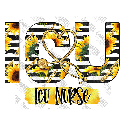 ICU Nurse - Occupations / Nursing - Direct To Film Transfer / DTF - Heat Press Clothing Transfer