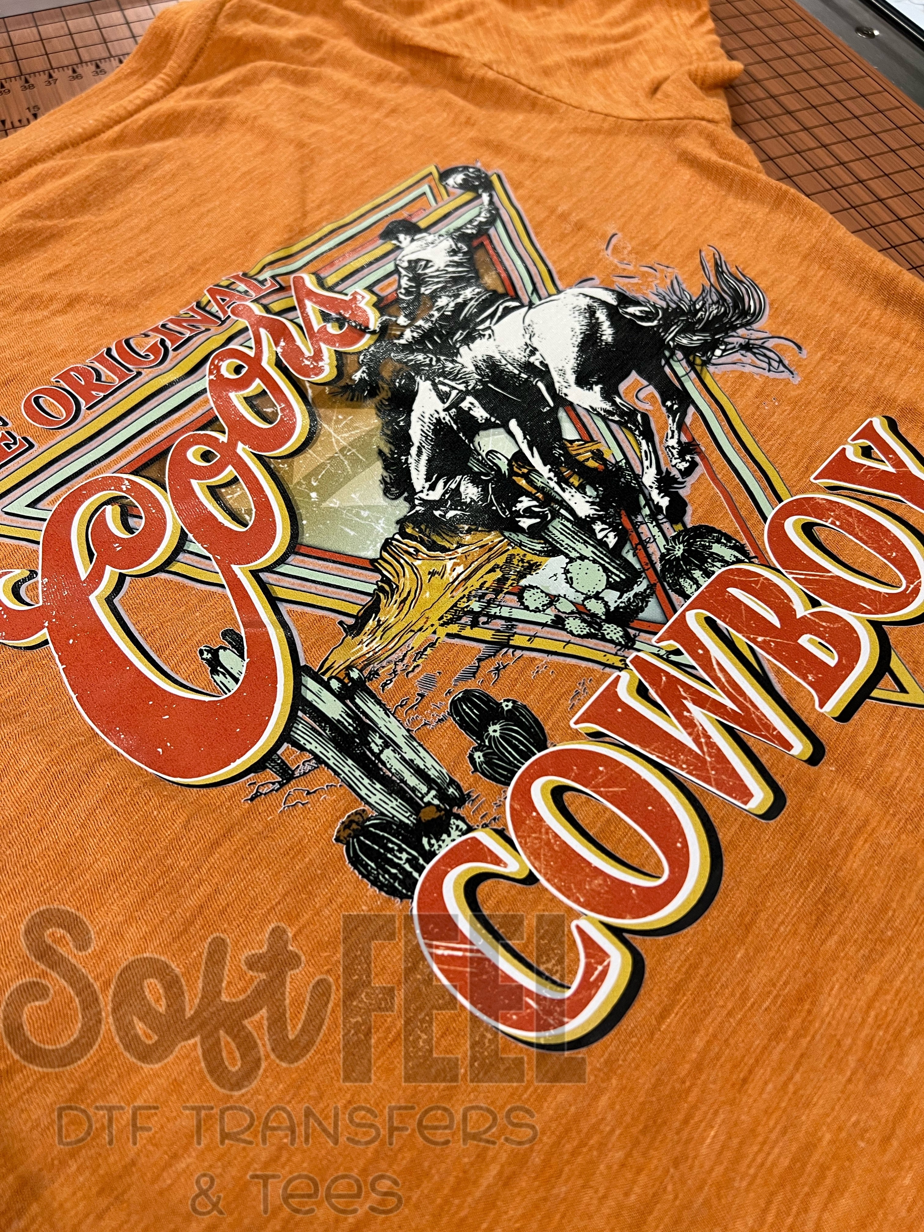 Original cowboy - Men&#39;s / Youth / Western - Direct To Film Transfer / DTF - Heat Press Clothing Transfer