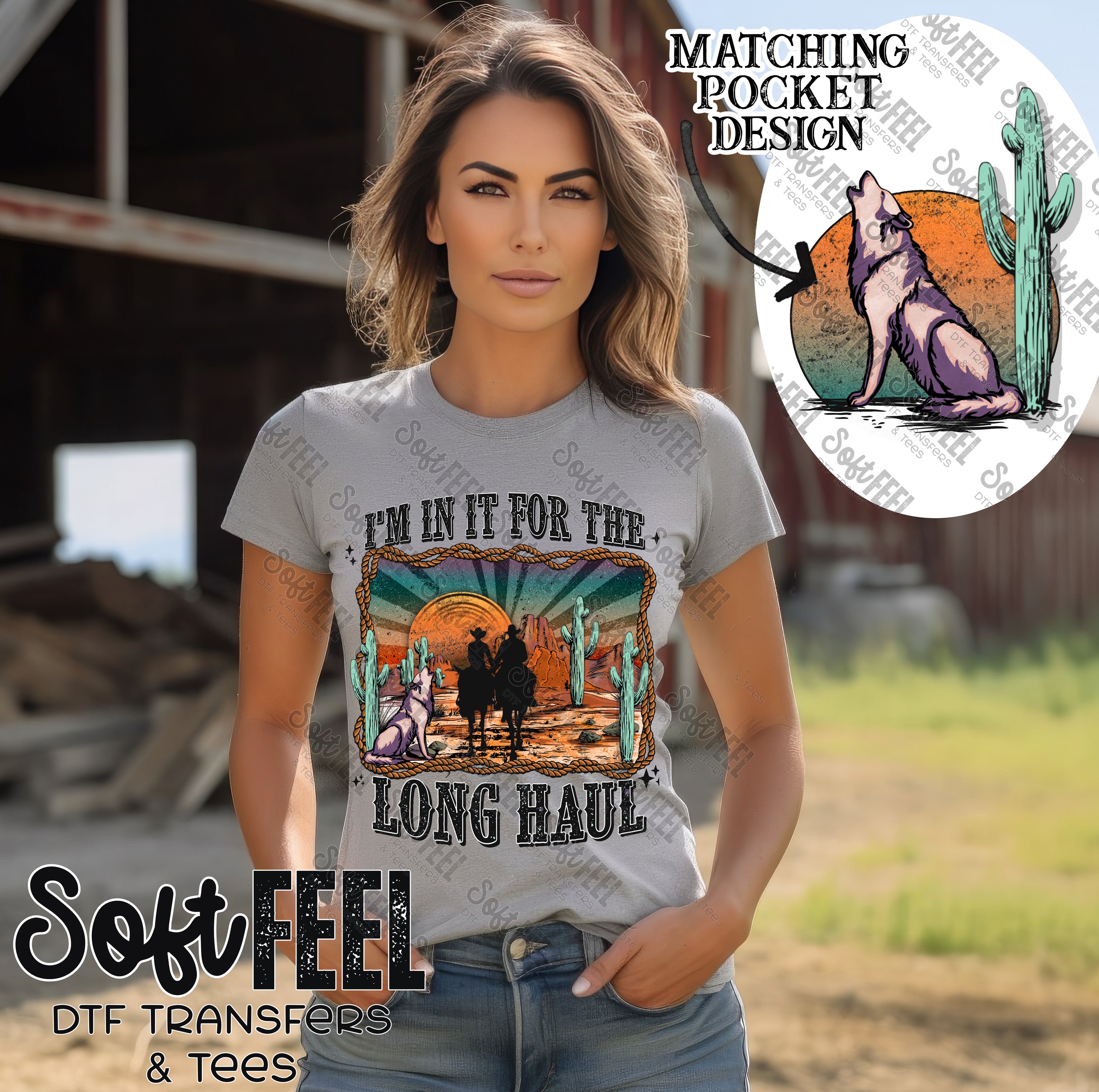 In It For The Long Haul - Men&#39;s / Women&#39;s / Western - Direct To Film Transfer / DTF - Heat Press Clothing Transfer