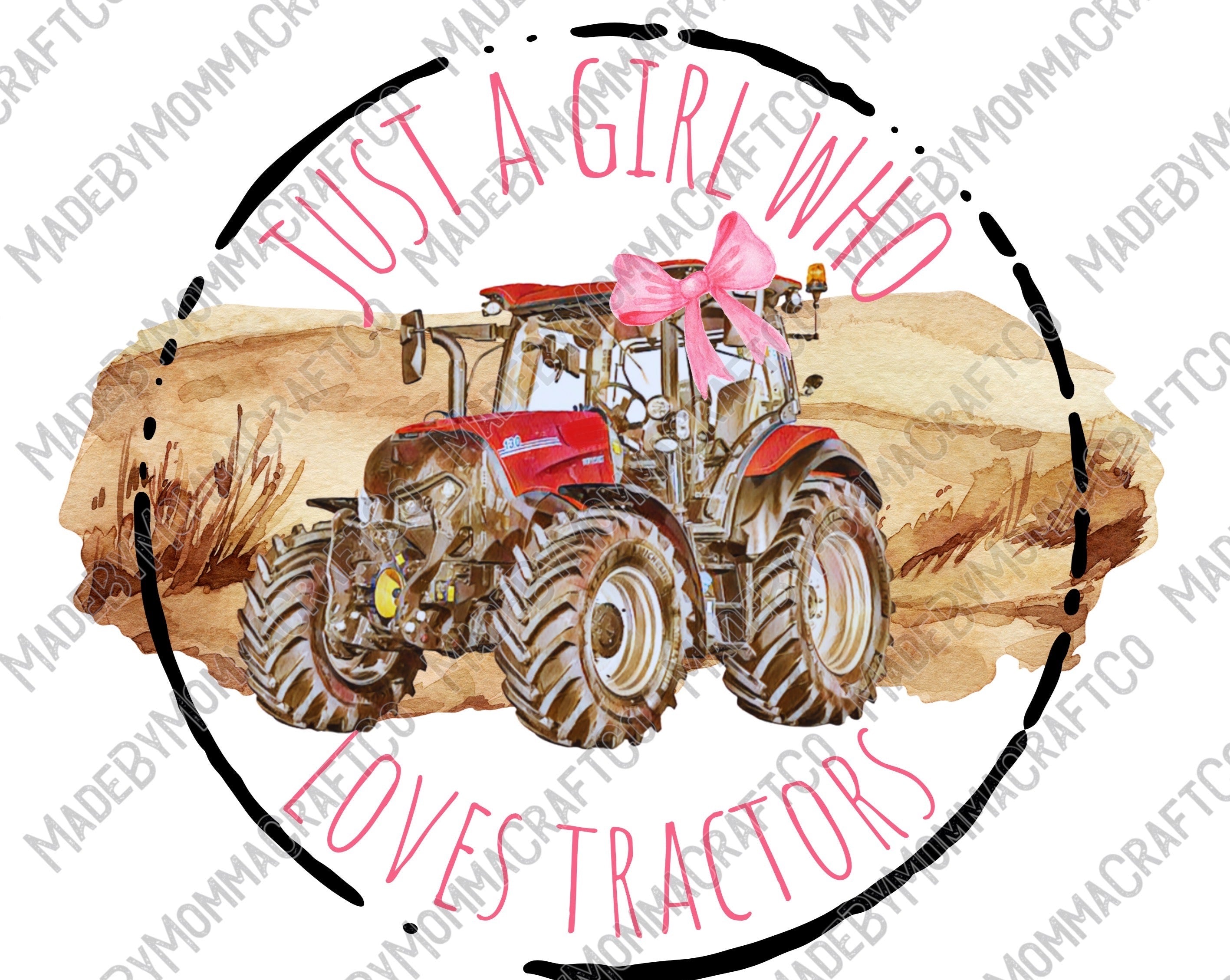 Just A Girl Who Loves Tractors - Cheat Clear Waterslide™ or White Cast Sticker