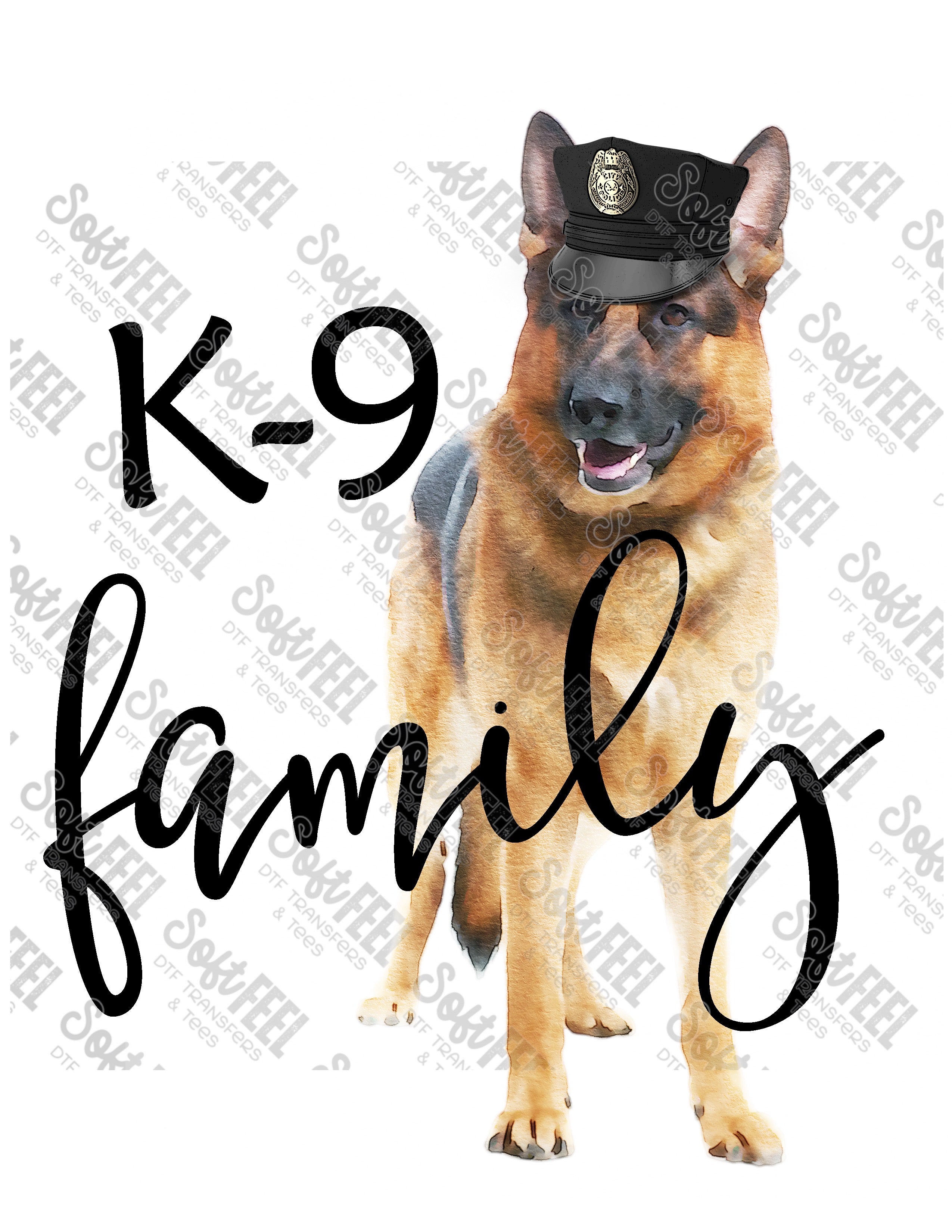K-9 Family - Women&#39;s / Men&#39;s - Direct To Film Transfer / DTF - Heat Press Clothing Transfer