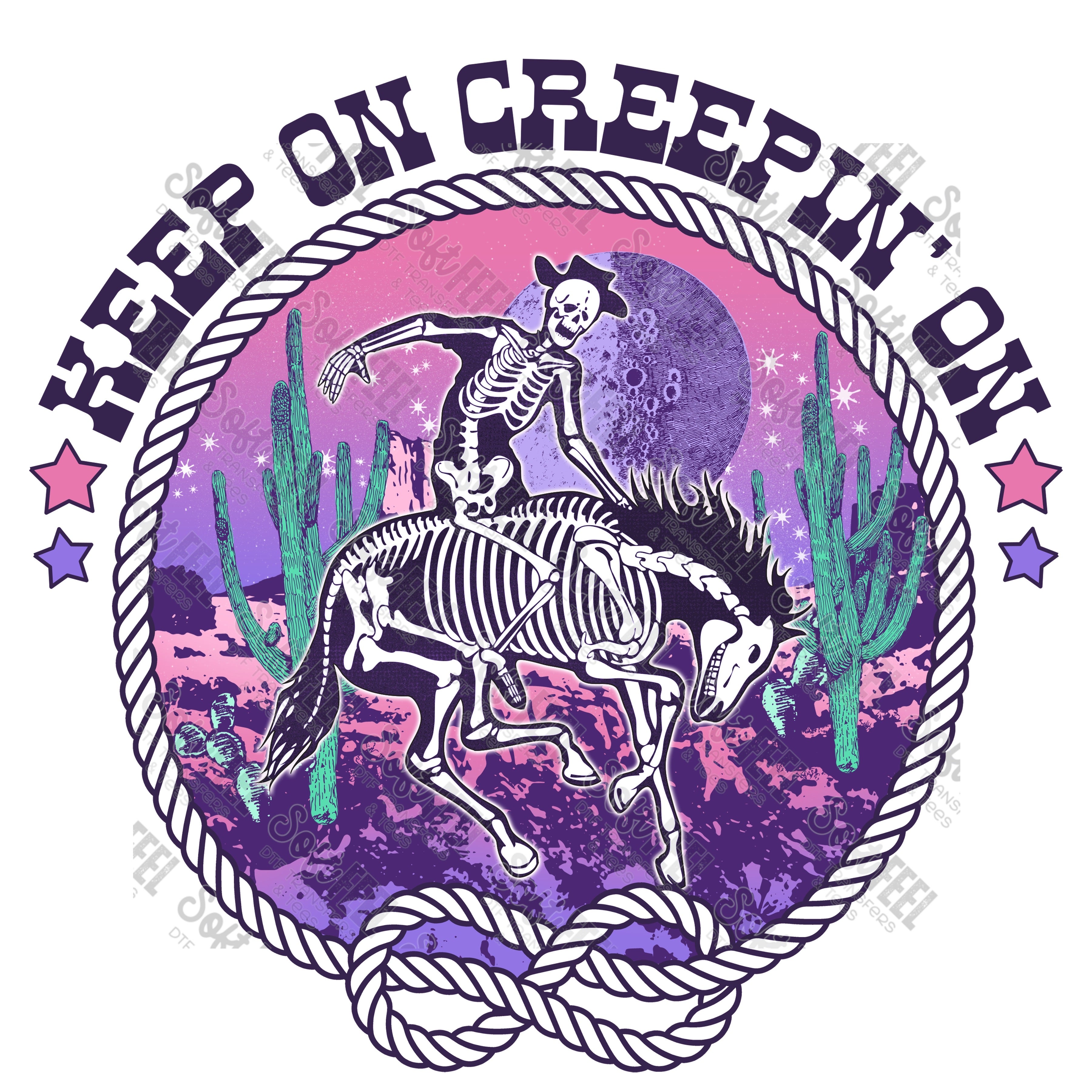 Keep on Creepin&#39; On - Halloween Horror - Direct To Film Transfer / DTF - Heat Press Clothing Transfer