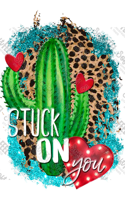 Leopard Stuck On You Cactus - Women's - Direct To Film Transfer / DTF - Heat Press Clothing Transfer