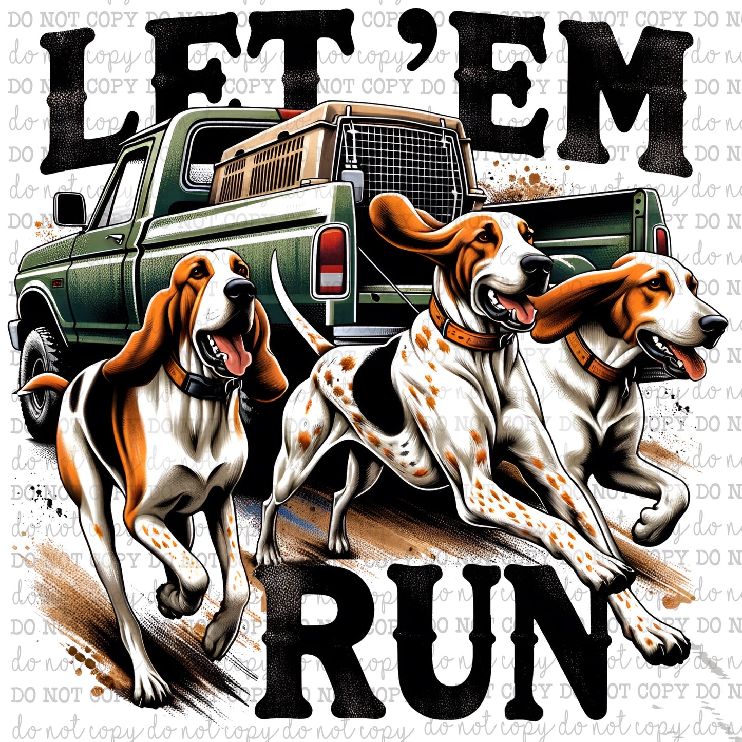 Let Em Run 3 Hound - Hunting - Cheat Clear Waterslide™ or White Cast Sticker