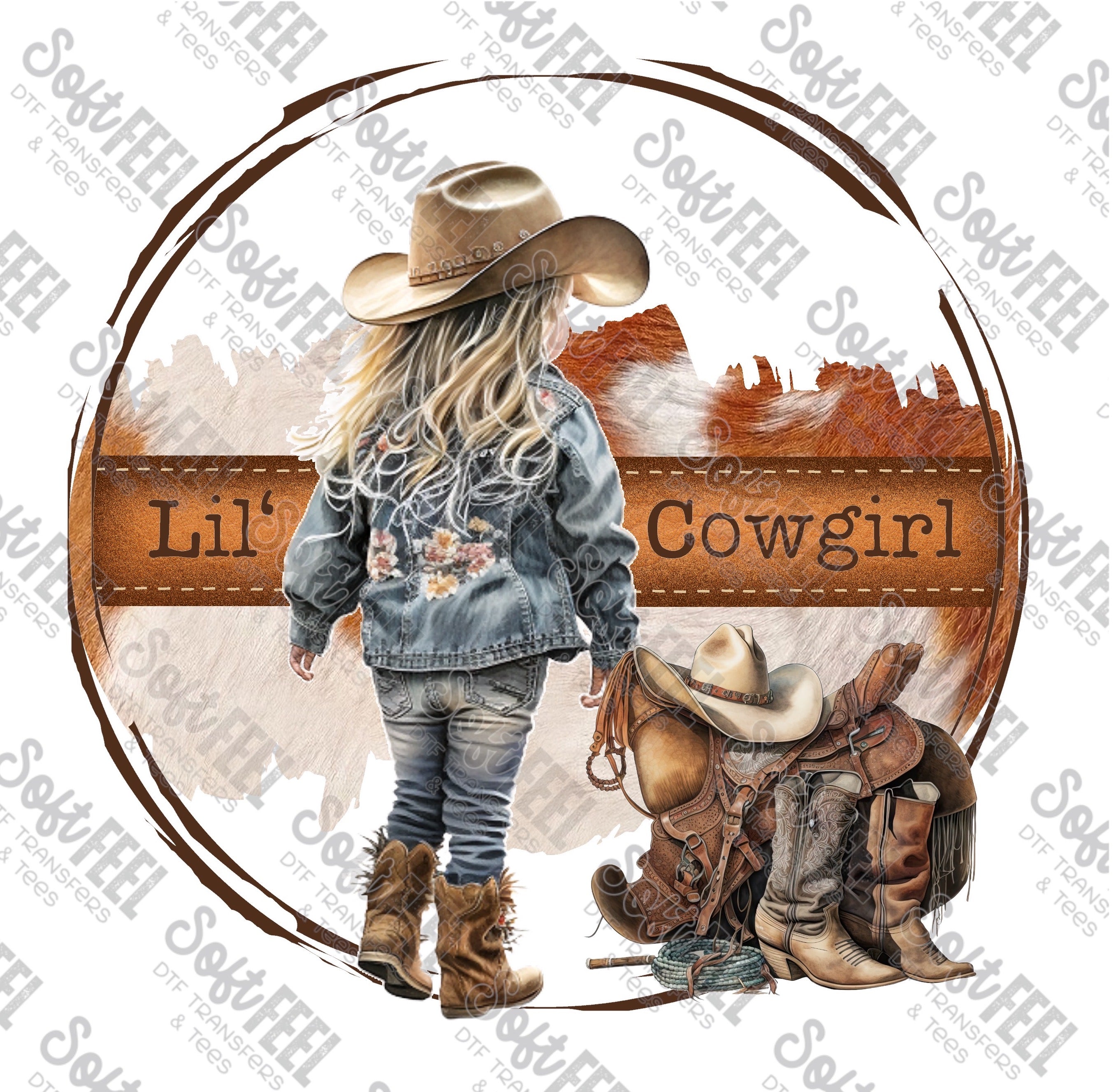 Lil&#39; Cowgirl - Youth / Western - Direct To Film Transfer / DTF - Heat Press Clothing Transfer