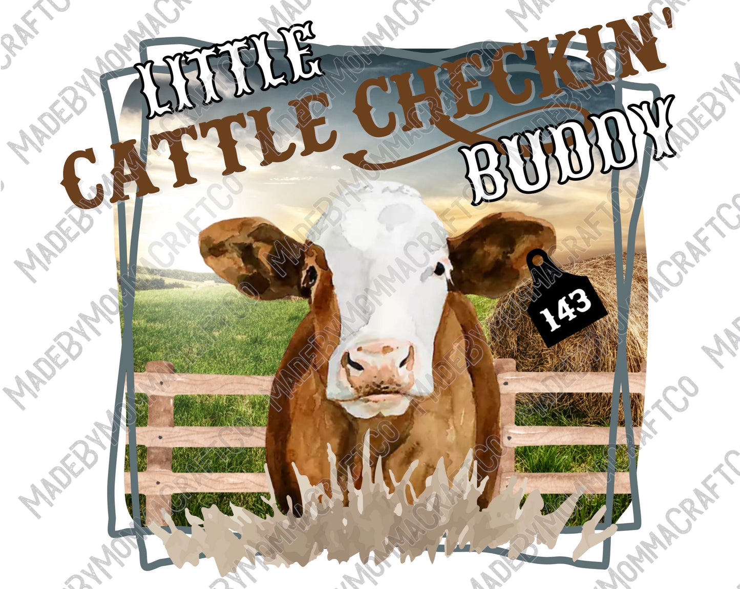 Little Cattle Checkin Buddy - Cheat Clear Waterslide™ or White Cast Sticker