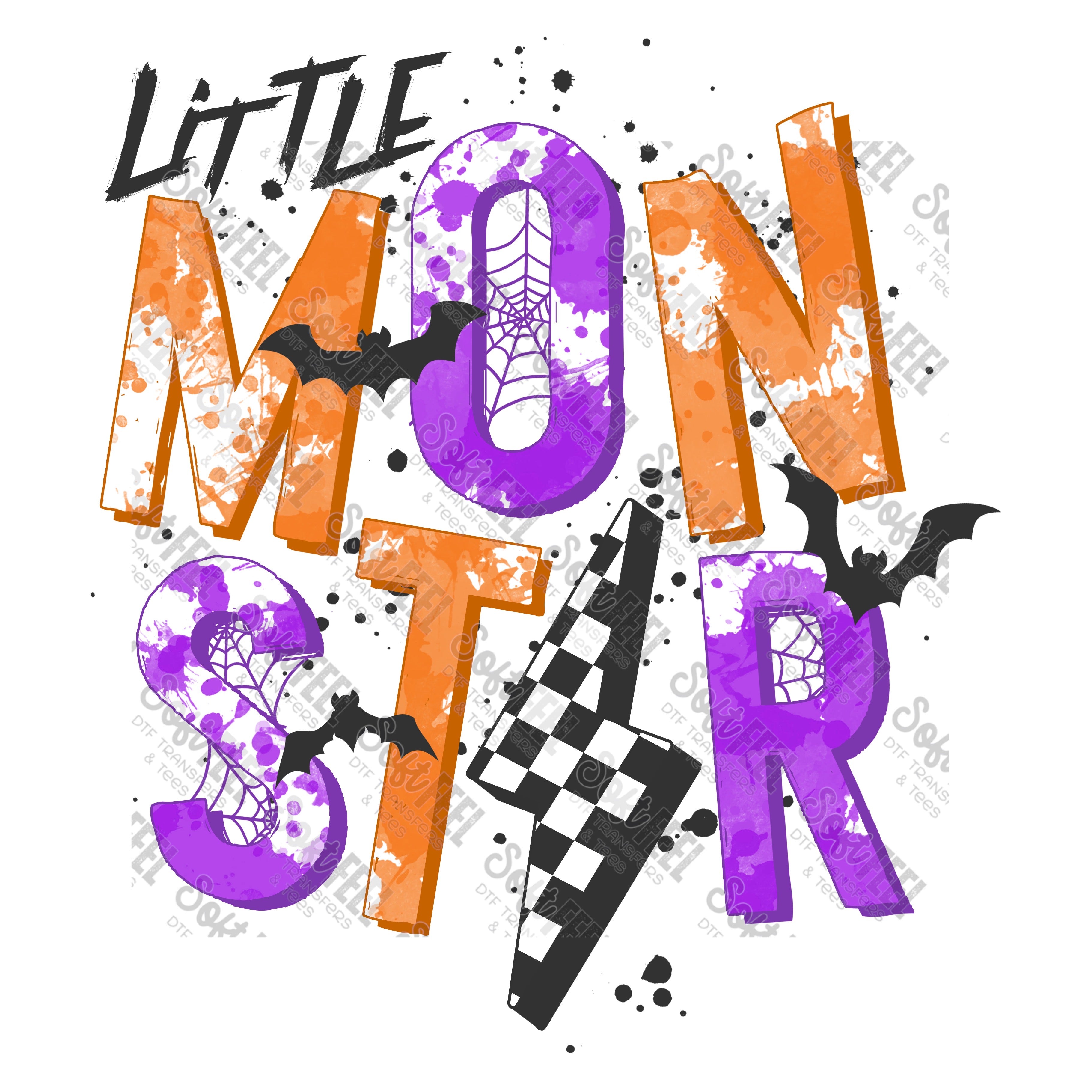 Little Monster Retro - Youth / Halloween Horror - Direct To Film Transfer / DTF - Heat Press Clothing Transfer