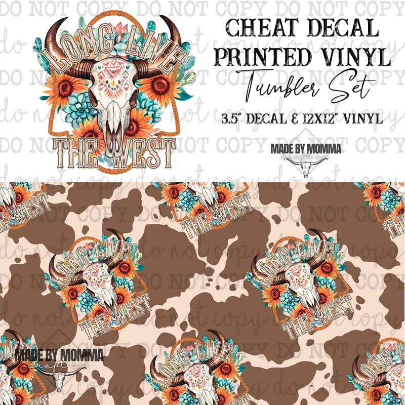 Long Live the West Western - Vinyl &amp; Decal Tumbler Set