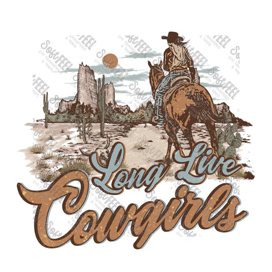 Long Live Cowgirls - Country Western / Women's - Direct To Film Transfer / DTF - Heat Press Clothing Transfer