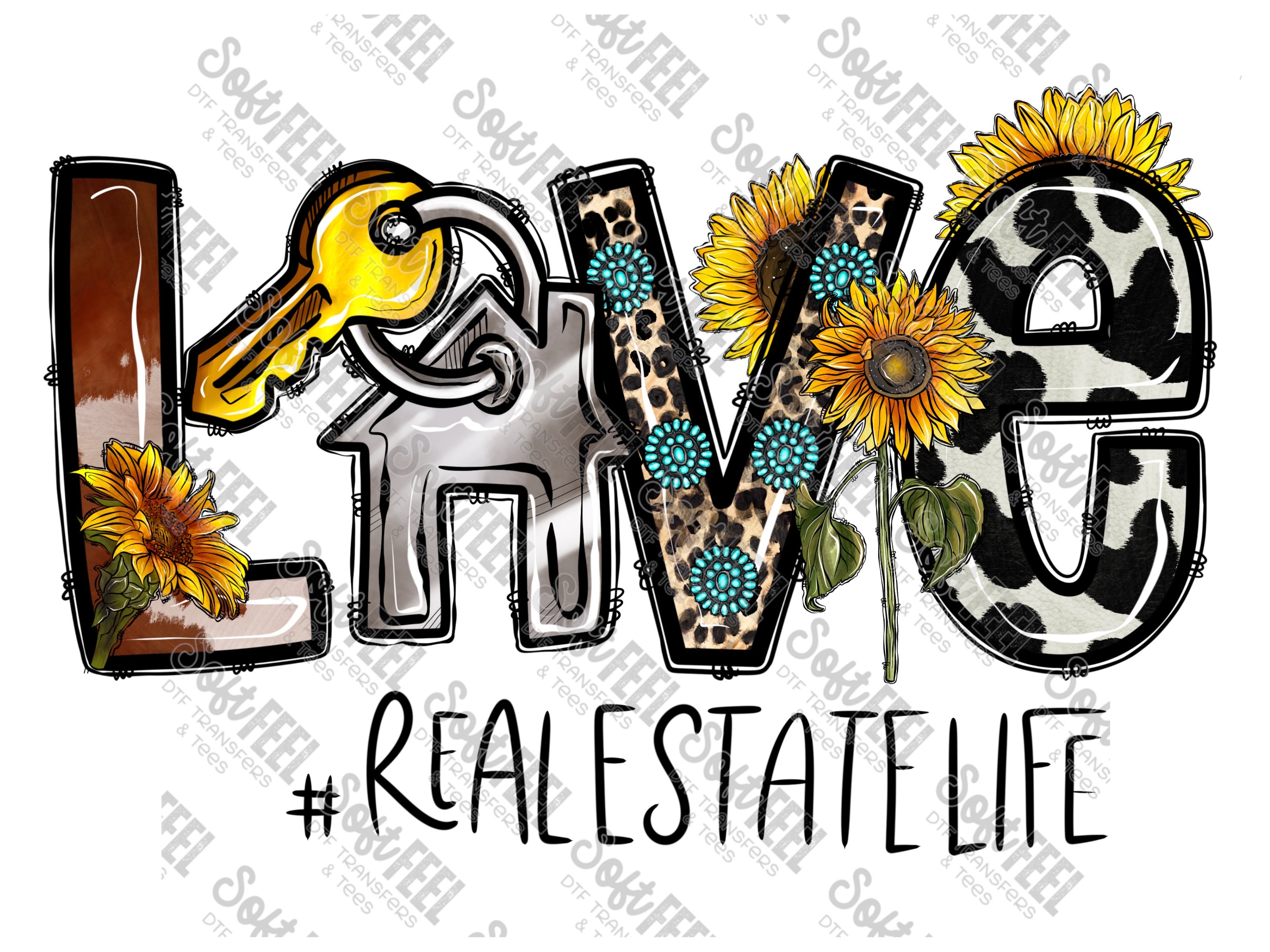 love real estate - Women&#39;s / Occupations - Direct To Film Transfer / DTF - Heat Press Clothing Transfer
