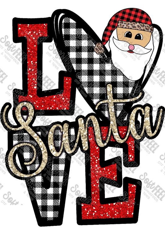 Love Santa - Christmas - Direct To Film Transfer / DTF - Heat Press Clothing Transfer